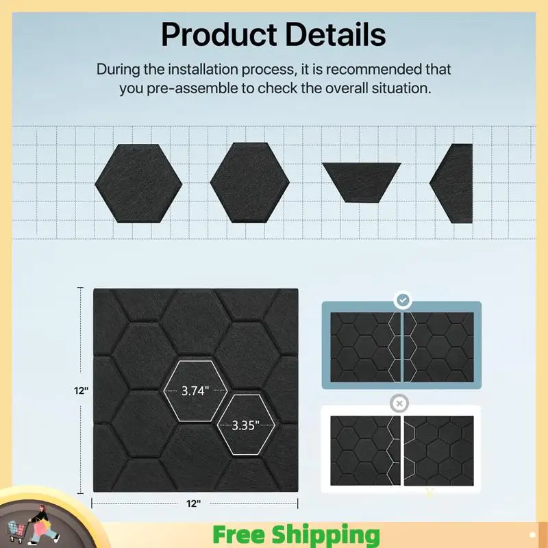 X08A 12 Pack Soundproof Wall Panels Self Adhesive Acoustic Wall Panels For Wall,Studio, Home And Office Black Durable Easy To Us
X08A 12 Pack Soundproof Wall Panels Self Adhesive Acoustic Wall Panels For Wall,Studio, Home And Office Black Durable Easy To Us