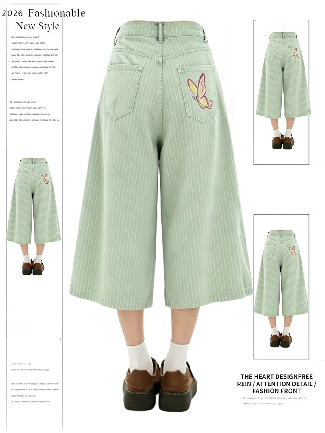 Elegant Mint Green Denim Seven-Foot Pants Women's Summer Casual Loose Wide Leg Shorts High Waist Retro Washed Soft Jeans
Elegant Mint Green Denim Seven-Foot Pants Women's Summer Casual Loose Wide Leg Shorts High Waist Retro Washed Soft Jeans