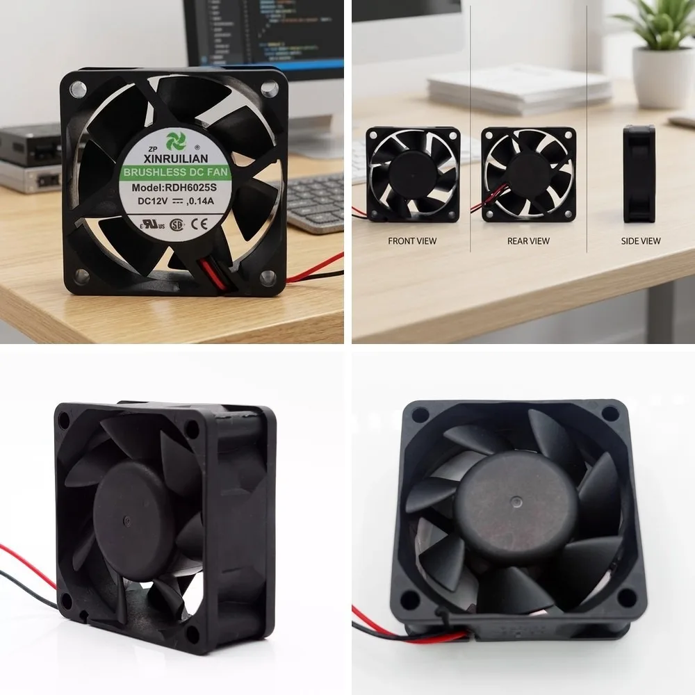 For XINRUILIAN RDH6025S 6025 DC12V 0.14A 6CM 2-wire silent cooling fan
For XINRUILIAN RDH6025S 6025 DC12V 0.14A 6CM 2-wire silent cooling fan