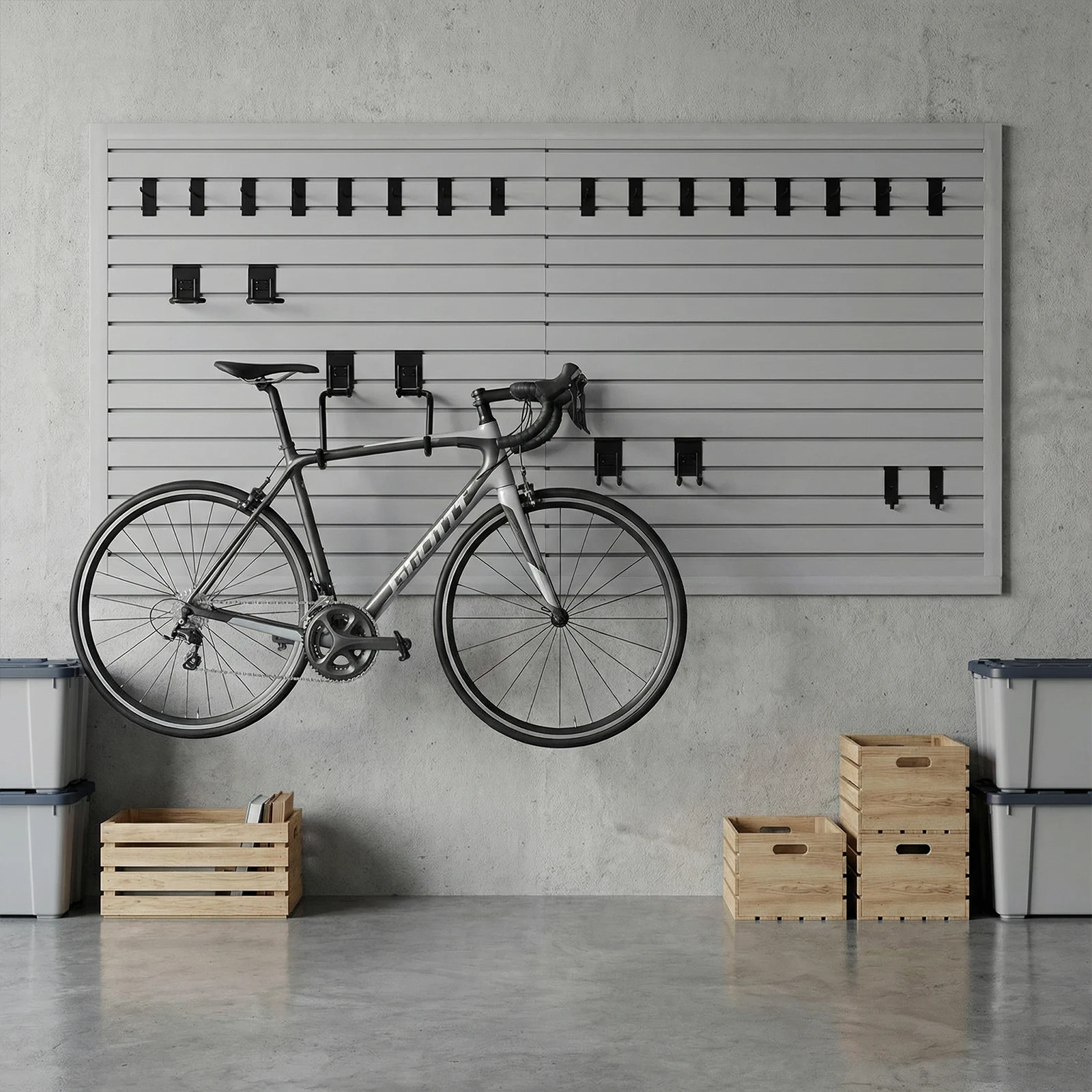 Wall Storage 4x8 Ft Peg Board Tool Organization PVC Wall Rack for Garage Storage