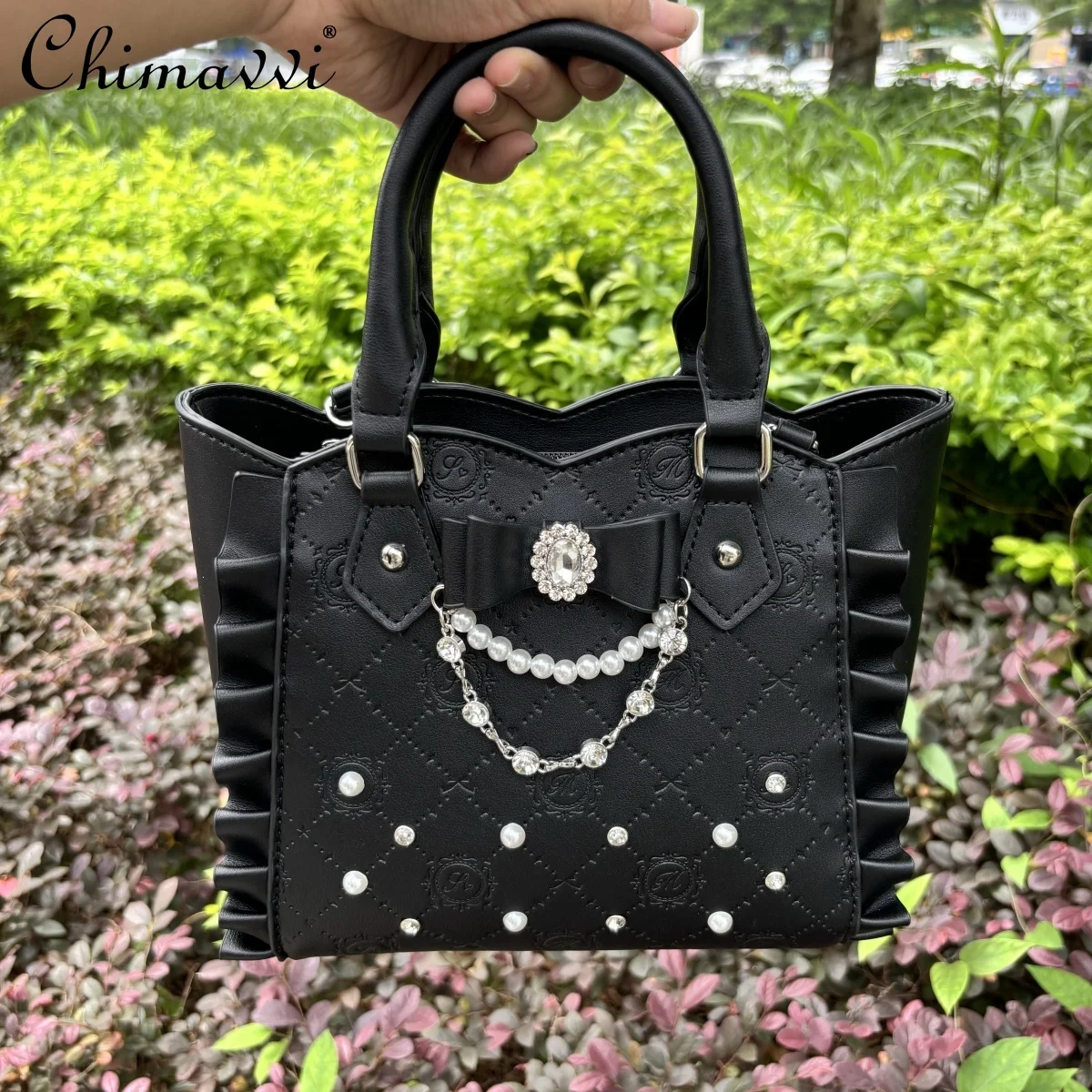 Japanese Sweet Girls Tote Bag 2025 New Cute Handbag Pearl Rhinestone Shoulder Handbag Mine Bow Crossbody Backpack Women Bags
Japanese Sweet Girls Tote Bag 2025 New Cute Handbag Pearl Rhinestone Shoulder Handbag Mine Bow Crossbody Backpack Women Bags
