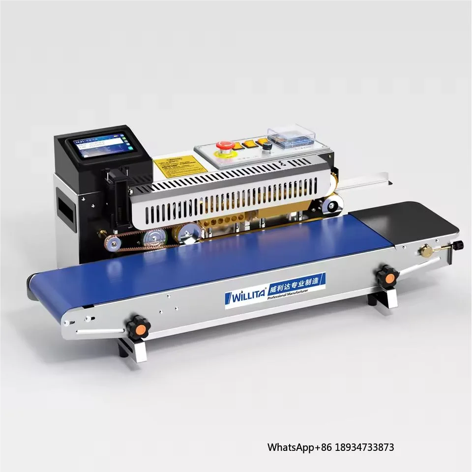 Automatic Touch Screen Inkjet Printing Date Coding Logo Plastic Film Pouch Bag Continuous Band Sealer Sealing Machine
Automatic Touch Screen Inkjet Printing Date Coding Logo Plastic Film Pouch Bag Continuous Band Sealer Sealing Machine
