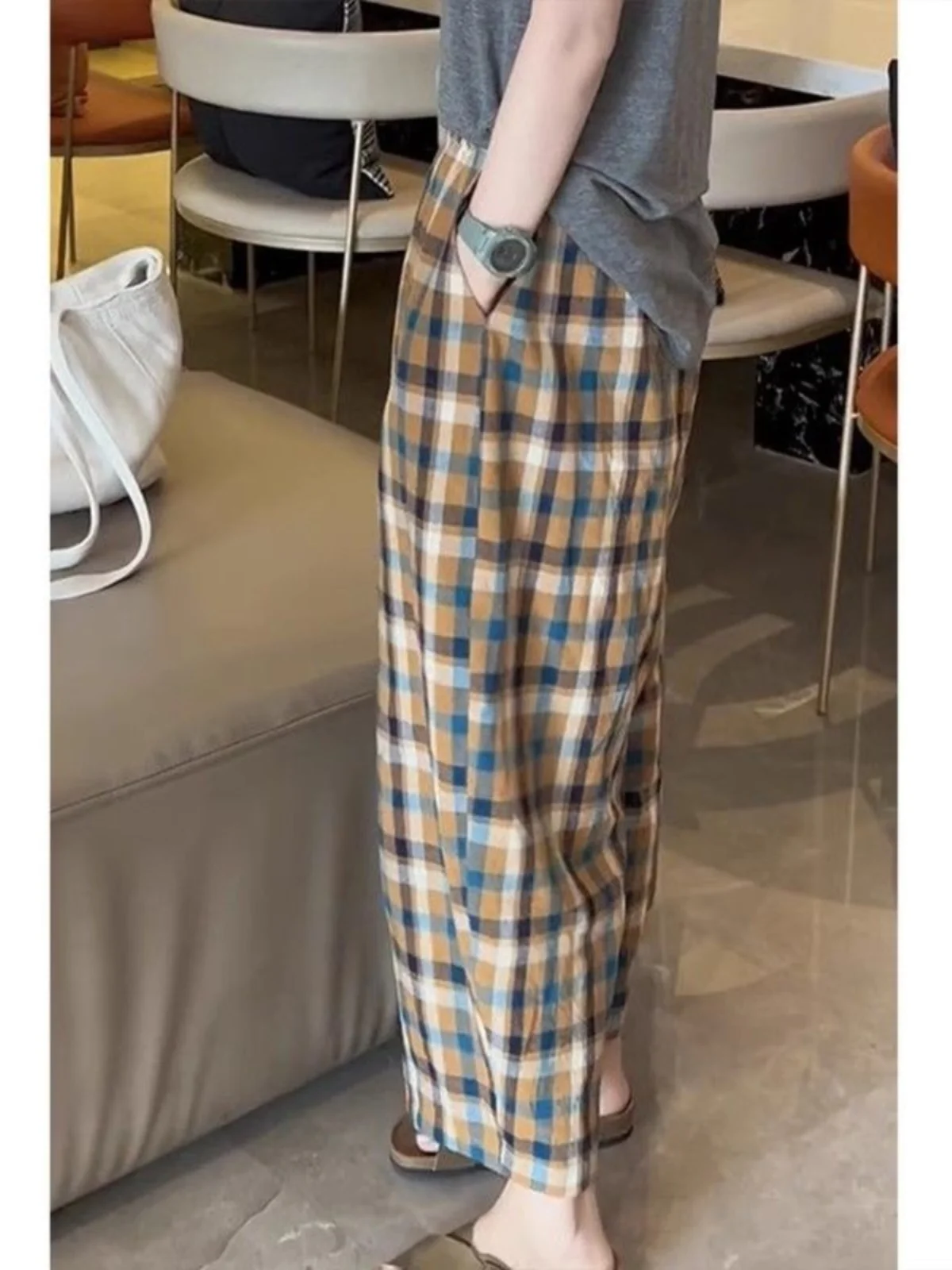 plus Size Casual Harlan Pants High Waist Loose Elastic Waist Thin Summer Wide Leg Plaid Patterned Women's Fashion
plus Size Casual Harlan Pants High Waist Loose Elastic Waist Thin Summer Wide Leg Plaid Patterned Women's Fashion