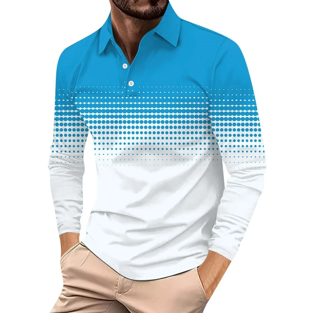 Golf Wear Men 3D Gradient Polka Dot Pattern T Shirt Fashion Lapel Men's Long Sleeved Tops Autumn Casual Oversized Polo T-shirts
Golf Wear Men 3D Gradient Polka Dot Pattern T Shirt Fashion Lapel Men's Long Sleeved Tops Autumn Casual Oversized Polo T-shirts
