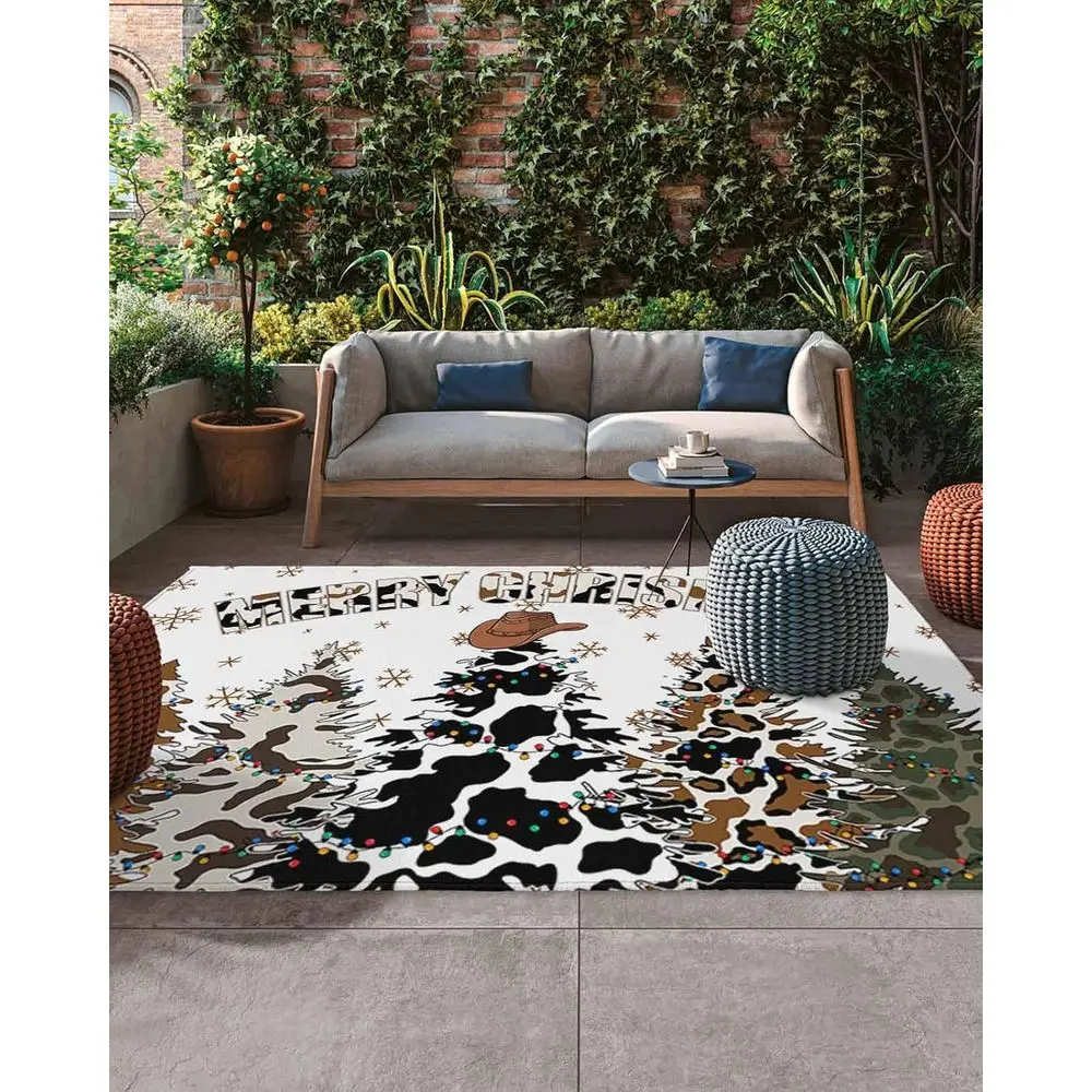 5x8ft Western-Themed Christmas Tree Outdoor Rug for Patio, Deck, and Porch - Festive Snowy Winter Design
5x8ft Western-Themed Christmas Tree Outdoor Rug for Patio, Deck, and Porch - Festive Snowy Winter Design