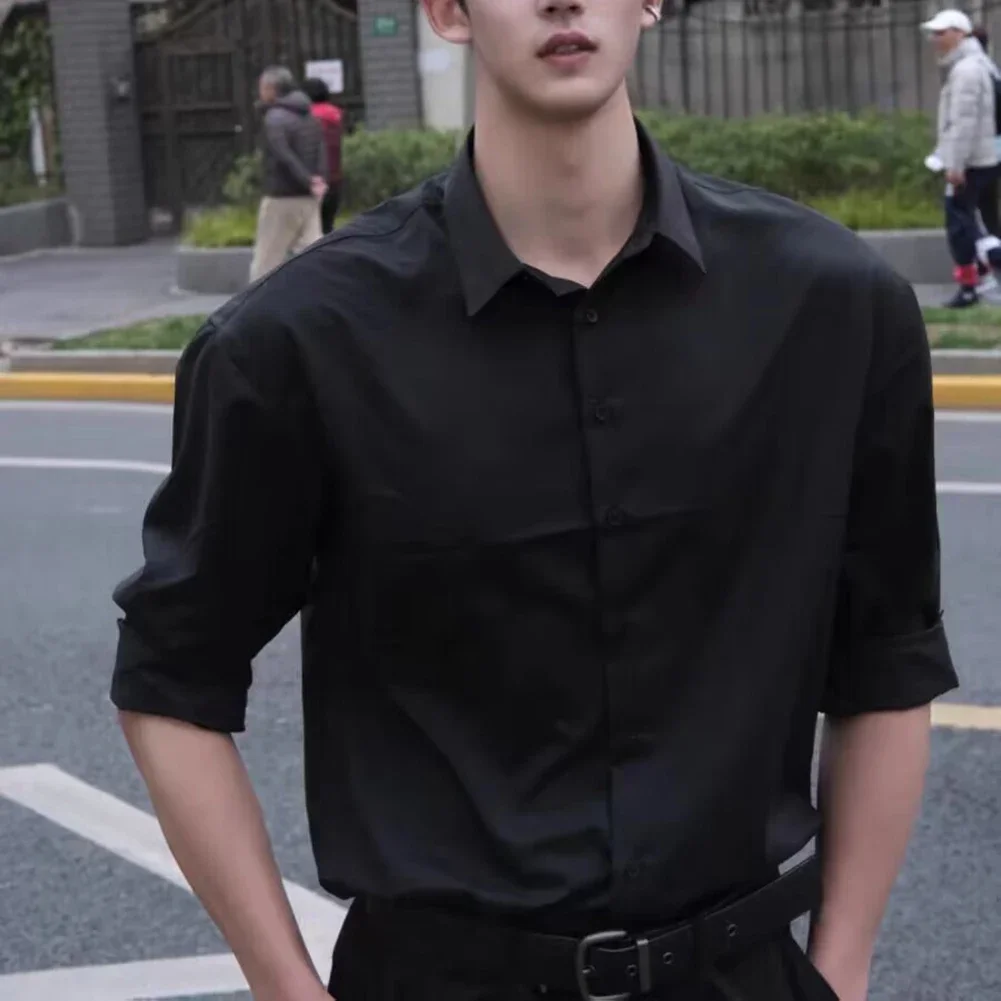 Basic Lapel Tops 2XL 3XL Fashion Lapel Shirt Regular Clothing Length Slight Stretch Fabric Applicable For Male
Basic Lapel Tops 2XL 3XL Fashion Lapel Shirt Regular Clothing Length Slight Stretch Fabric Applicable For Male