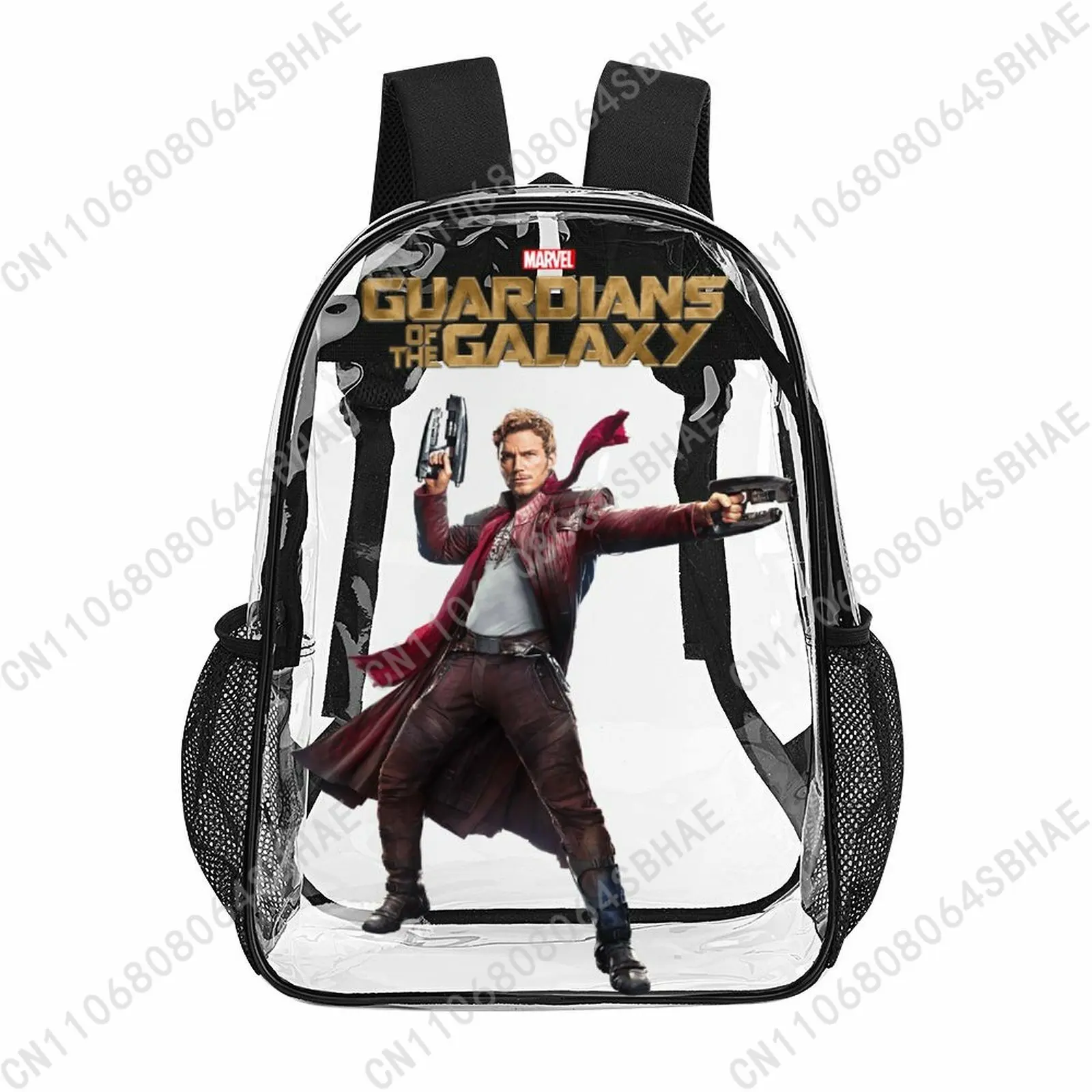 Модный прозрачный рюкзак Marvel Star Lord, 17 дюймов, для мужчин, женщин и подростков, персонализированная прозрачная сумка из ПВХ, подарки, косплей
Модный прозрачный рюкзак Marvel Star Lord, 17 дюймов, для мужчин, женщин и подростков, персонализированная прозрачная сумка из ПВХ, подарки, косплей