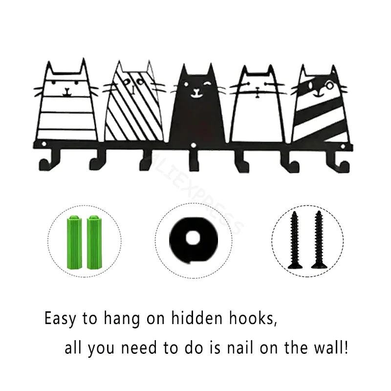 Hook Black Metal Key Holder For Wall Mounting - Decorative Wall - Hanging Key Organizer Rack For Home Decoration
Hook Black Metal Key Holder For Wall Mounting - Decorative Wall - Hanging Key Organizer Rack For Home Decoration