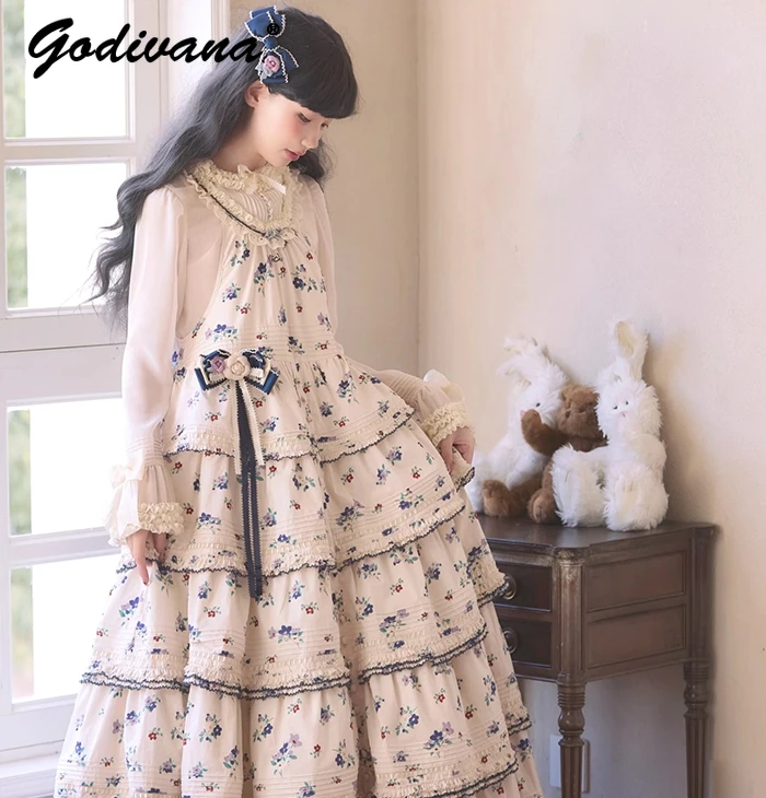 Original New Spring and Summer Women's Lolita Floral Jsk Sk Suit Sweet Doll Collar Short Sleeve Shirt Chiffon Blouse Long Skirts
Original New Spring and Summer Women's Lolita Floral Jsk Sk Suit Sweet Doll Collar Short Sleeve Shirt Chiffon Blouse Long Skirts