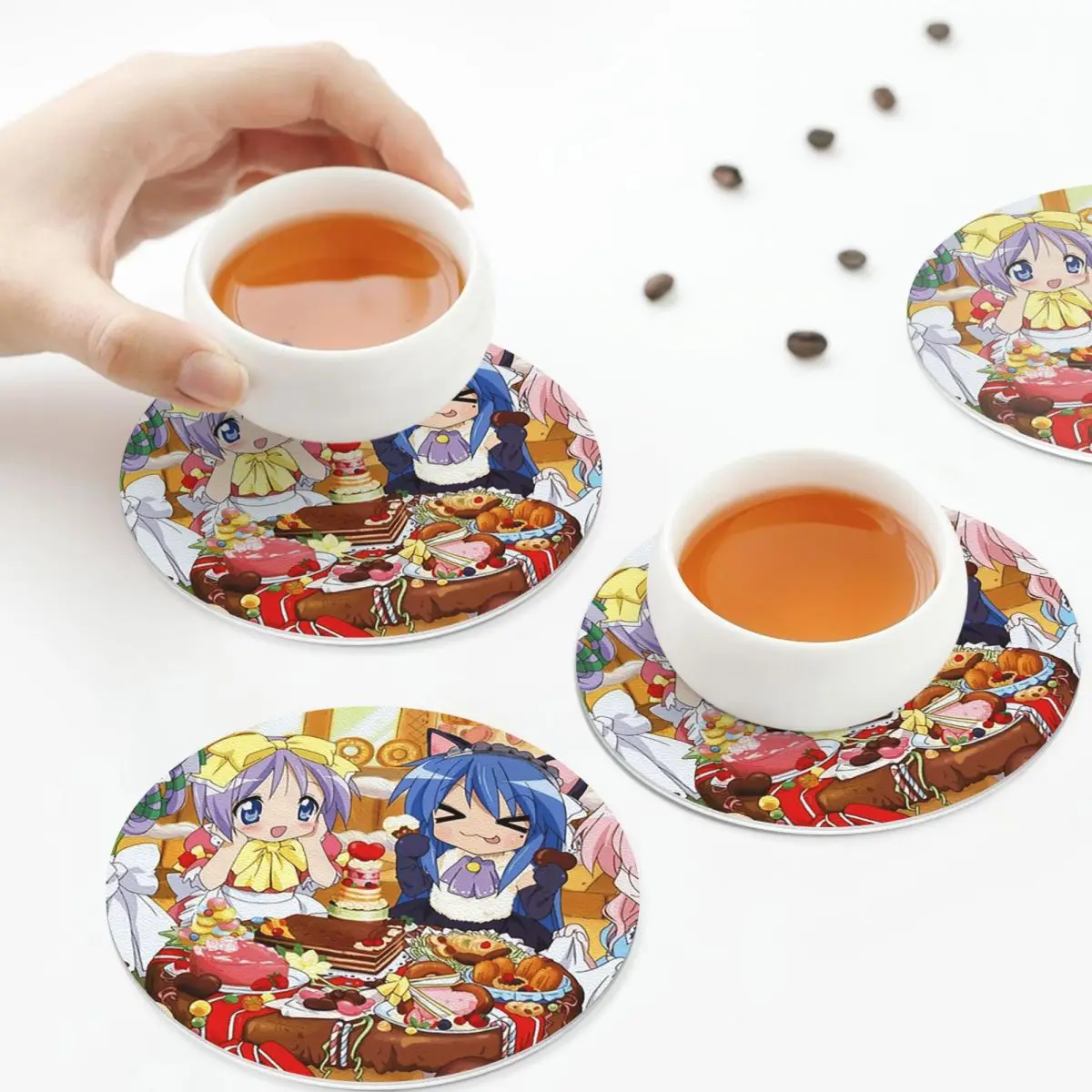 Lucky Star аниме Lucky Star аниме подставки кухонные салфетки изоляционные коврики для чашек кофе для декора домашняя посуда подушечки набор из 4 шт.
Lucky Star аниме Lucky Star аниме подставки кухонные салфетки изоляционные коврики для чашек кофе для декора домашняя посуда подушечки набор из 4 шт.