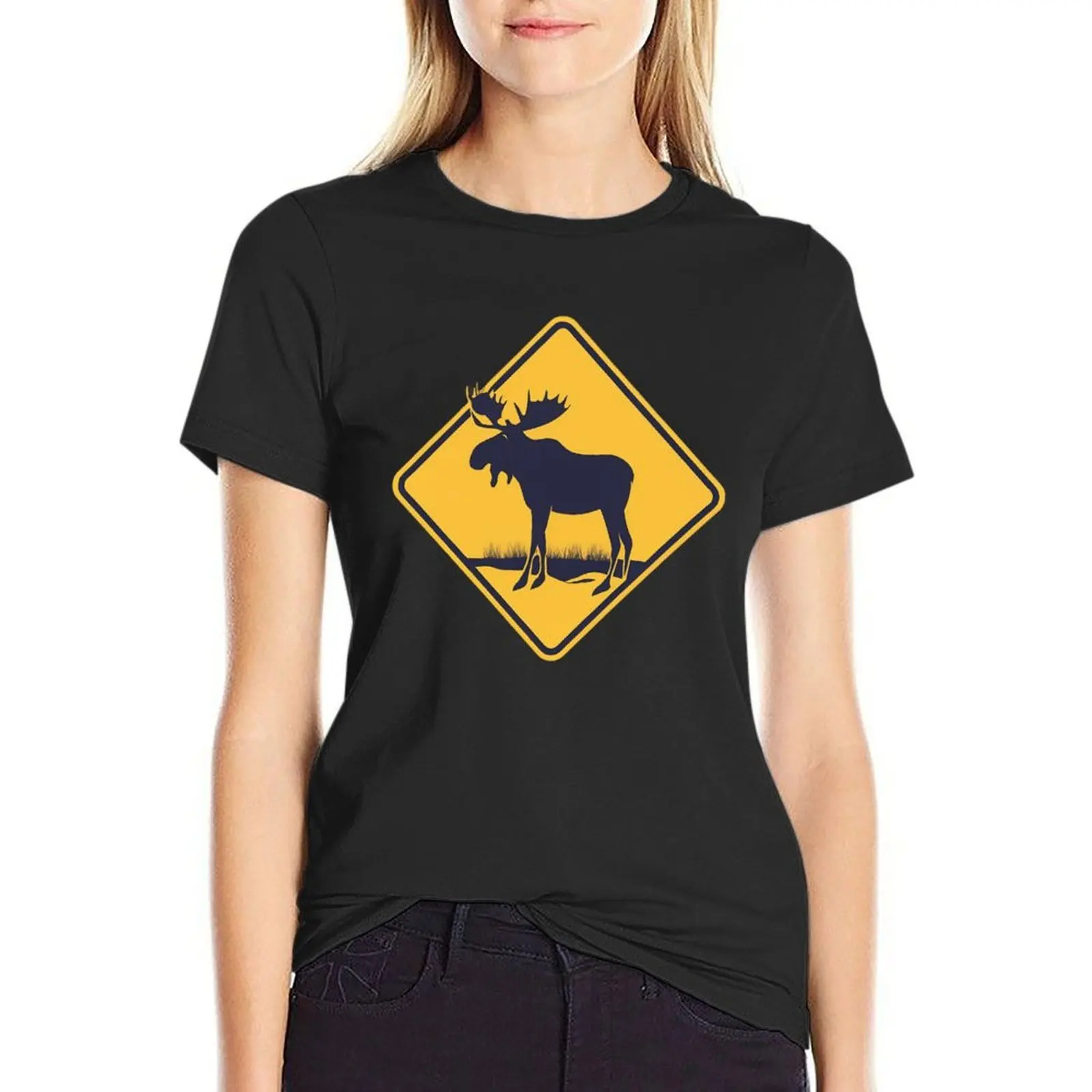 Moose Warning Road Sign T-Shirt sports fans tops Aesthetic clothing plain luxury designer clothing Women
Moose Warning Road Sign T-Shirt sports fans tops Aesthetic clothing plain luxury designer clothing Women