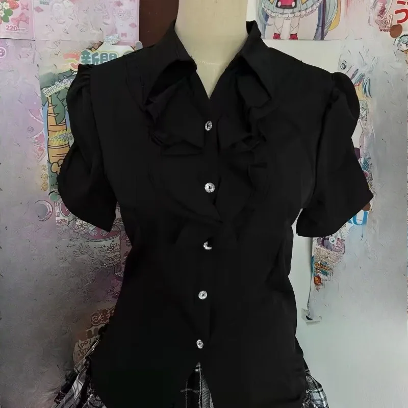 Kimutomo Women Shirts Grunge Gothic Ruffles Patchwork Y2k Aesthetic Harajuku Lolita Style Blouse Female Fashion Elegant Tops
Kimutomo Women Shirts Grunge Gothic Ruffles Patchwork Y2k Aesthetic Harajuku Lolita Style Blouse Female Fashion Elegant Tops