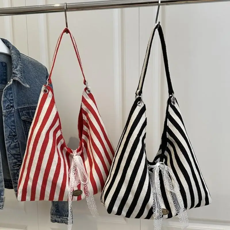 E8FB Large Capacity Shoulder Bag for Woman Stylish Underarm Bag Striped Armpit Bag Simple Top Handle Bag Trendy Handbag
E8FB Large Capacity Shoulder Bag for Woman Stylish Underarm Bag Striped Armpit Bag Simple Top Handle Bag Trendy Handbag