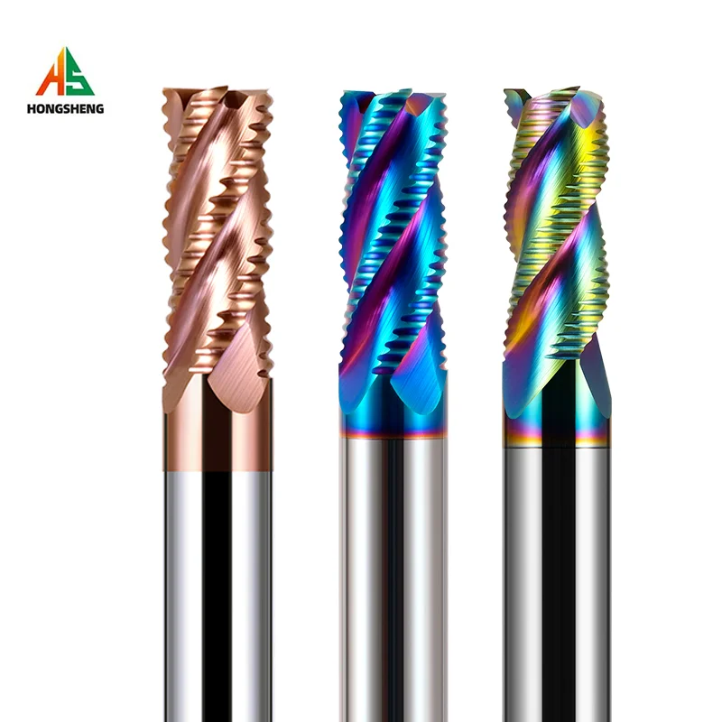 HRC65 Solid Carbide Roughing 3 Flute 4 Flute 123456789 12 14 20 Shank CNC Bits For Aluminium Metal Roughing Machining
HRC65 Solid Carbide Roughing 3 Flute 4 Flute 123456789 12 14 20 Shank CNC Bits For Aluminium Metal Roughing Machining