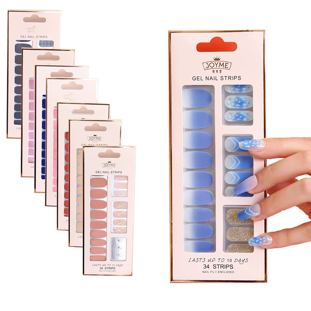 30/34tips UV-Free DIY Gel Nail Stickers Fashion Self Adhesive Manicure Nail Polish Wraps Long-Lasting Full Cover Gel Strip Decor
30/34tips UV-Free DIY Gel Nail Stickers Fashion Self Adhesive Manicure Nail Polish Wraps Long-Lasting Full Cover Gel Strip Decor
