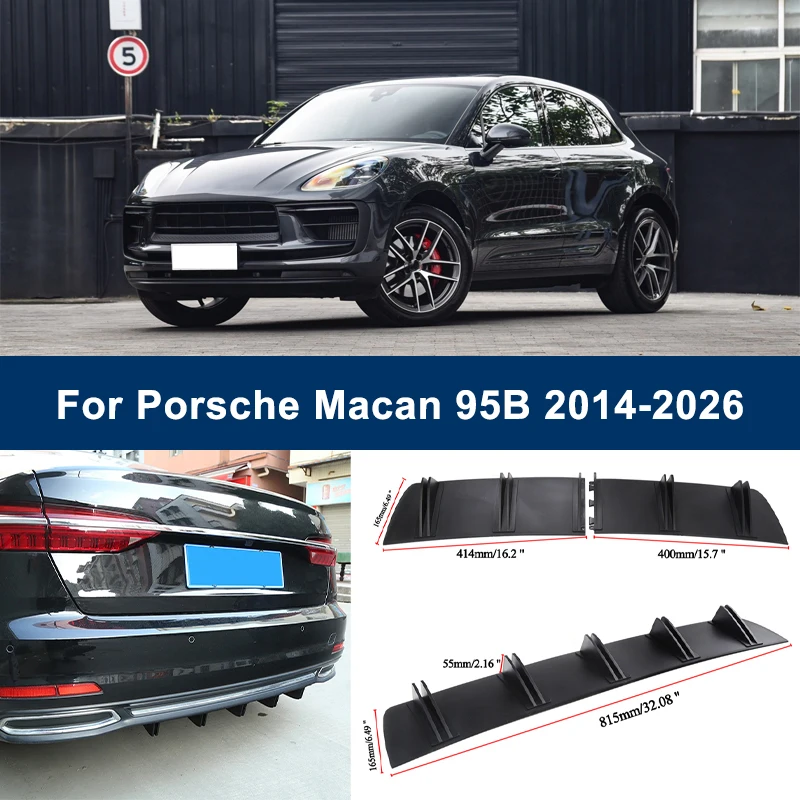 2-Segment Shark Fin Rear Diffuser For Porsche Macan 95B 2014-2026 2016 Rear Bumper Lip Splitter Chassis Spoiler Tuning Parts
2-Segment Shark Fin Rear Diffuser For Porsche Macan 95B 2014-2026 2016 Rear Bumper Lip Splitter Chassis Spoiler Tuning Parts