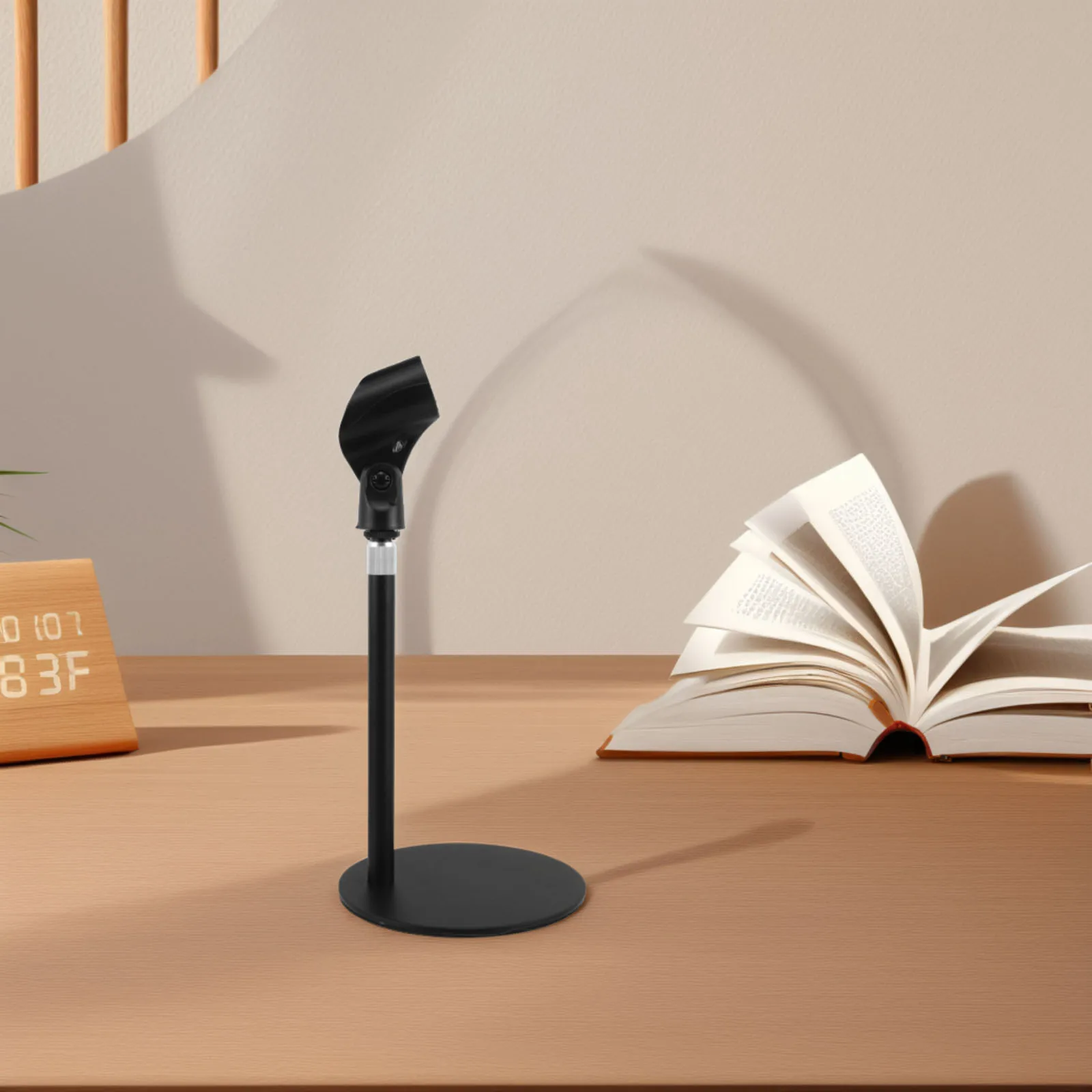 Compact Desktop Mic Stand Adjustable Height Mini Table Mic Stand With Round Base Desk Mic Bracket For Home Use 
Compact Desktop Mic Stand Adjustable Height Mini Table Mic Stand With Round Base Desk Mic Bracket For Home Use