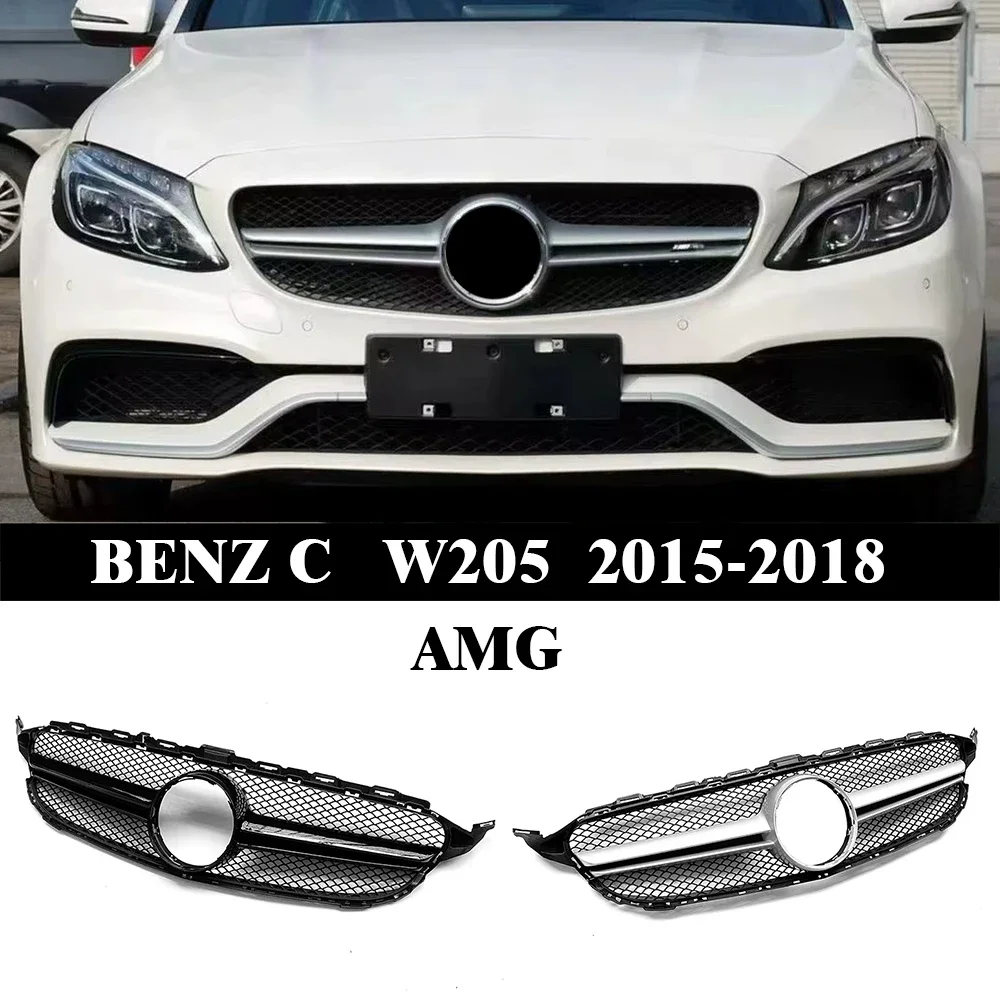 For 2014-2018 W205 Mercedes Benz C180 C200 C250 C260 C300 C400 C450 C63 AMG Front Bumper Radiator Grill
For 2014-2018 W205 Mercedes Benz C180 C200 C250 C260 C300 C400 C450 C63 AMG Front Bumper Radiator Grill