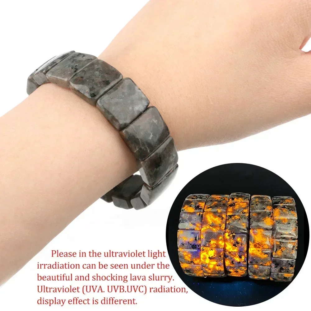 Yooperlite Bracelet for Men Women Mascot Gift Natural Flame Stone Energy Healing Power Block Bead Quartz Gemstone Bangle Jewelry
Yooperlite Bracelet for Men Women Mascot Gift Natural Flame Stone Energy Healing Power Block Bead Quartz Gemstone Bangle Jewelry