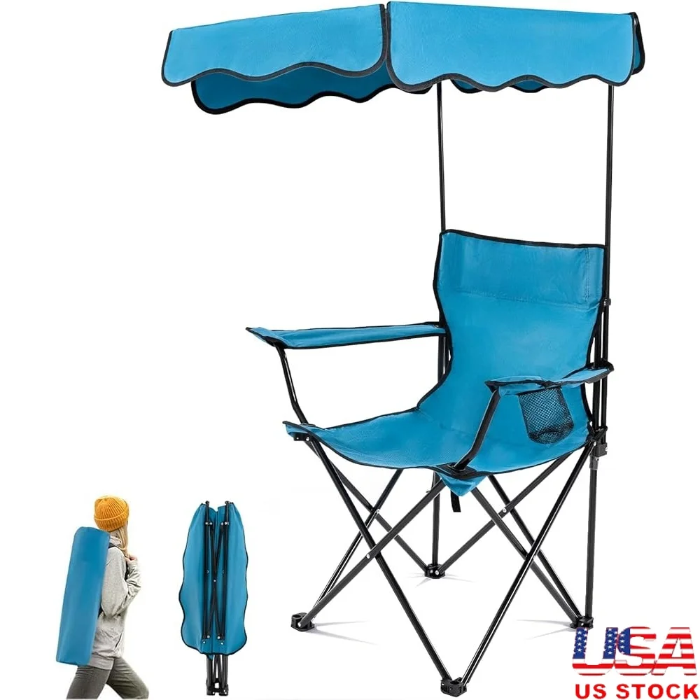Folding Camping Chair with 50 UPF Canopy Portable Lightweight Beach Chair with Cup Holder Rust Free Outdoor Activities
Folding Camping Chair with 50 UPF Canopy Portable Lightweight Beach Chair with Cup Holder Rust Free Outdoor Activities