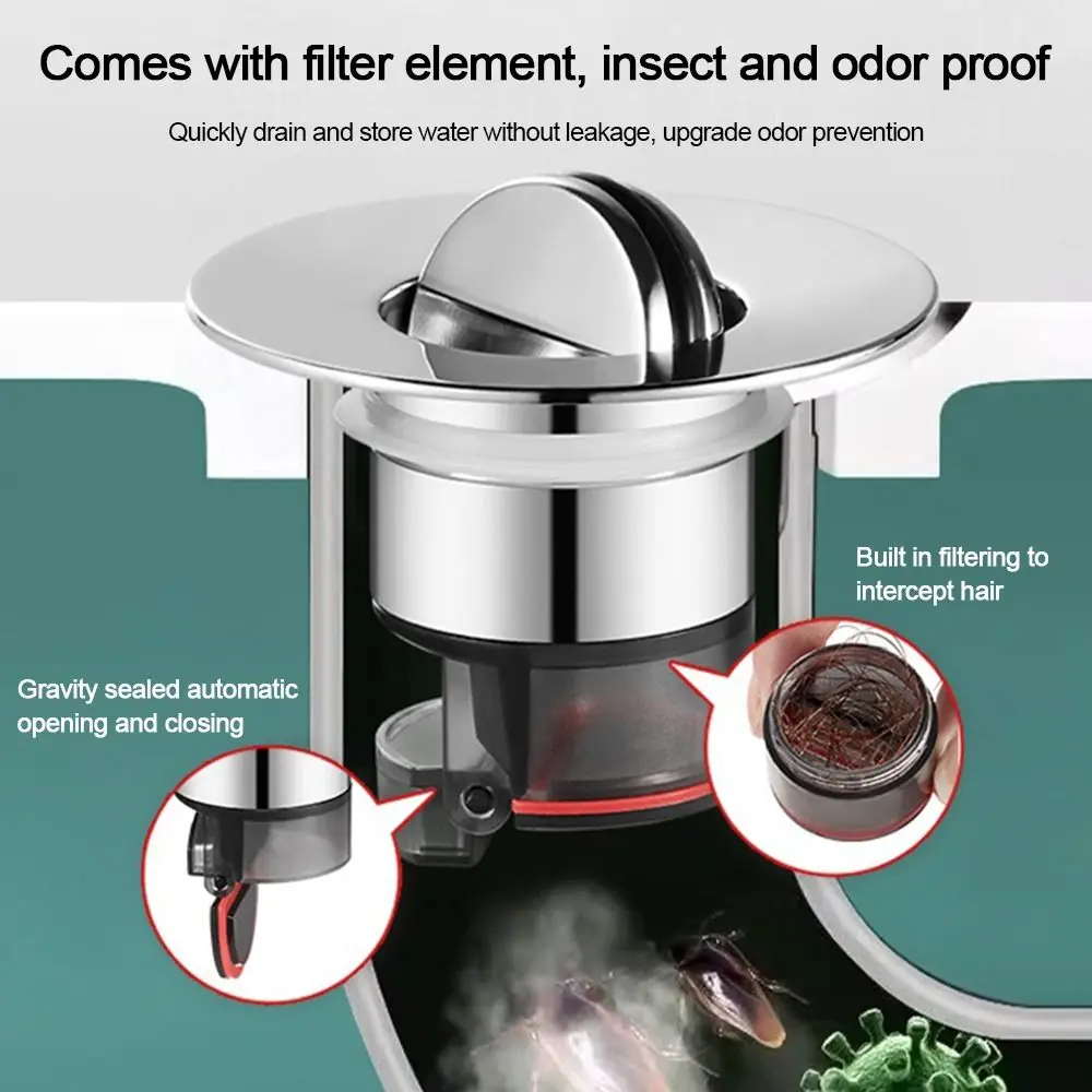 Anti-Odor Basin Drain Stopper Insect-Proof Deodorant Core Bathtub Filter Plug Removable Anti-clogging Sewer Floor Drain Strainer
Anti-Odor Basin Drain Stopper Insect-Proof Deodorant Core Bathtub Filter Plug Removable Anti-clogging Sewer Floor Drain Strainer