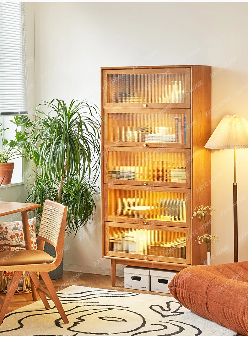 modern simple all-solid wood flap glass wine cabinet home study floor, figure display
modern simple all-solid wood flap glass wine cabinet home study floor, figure display