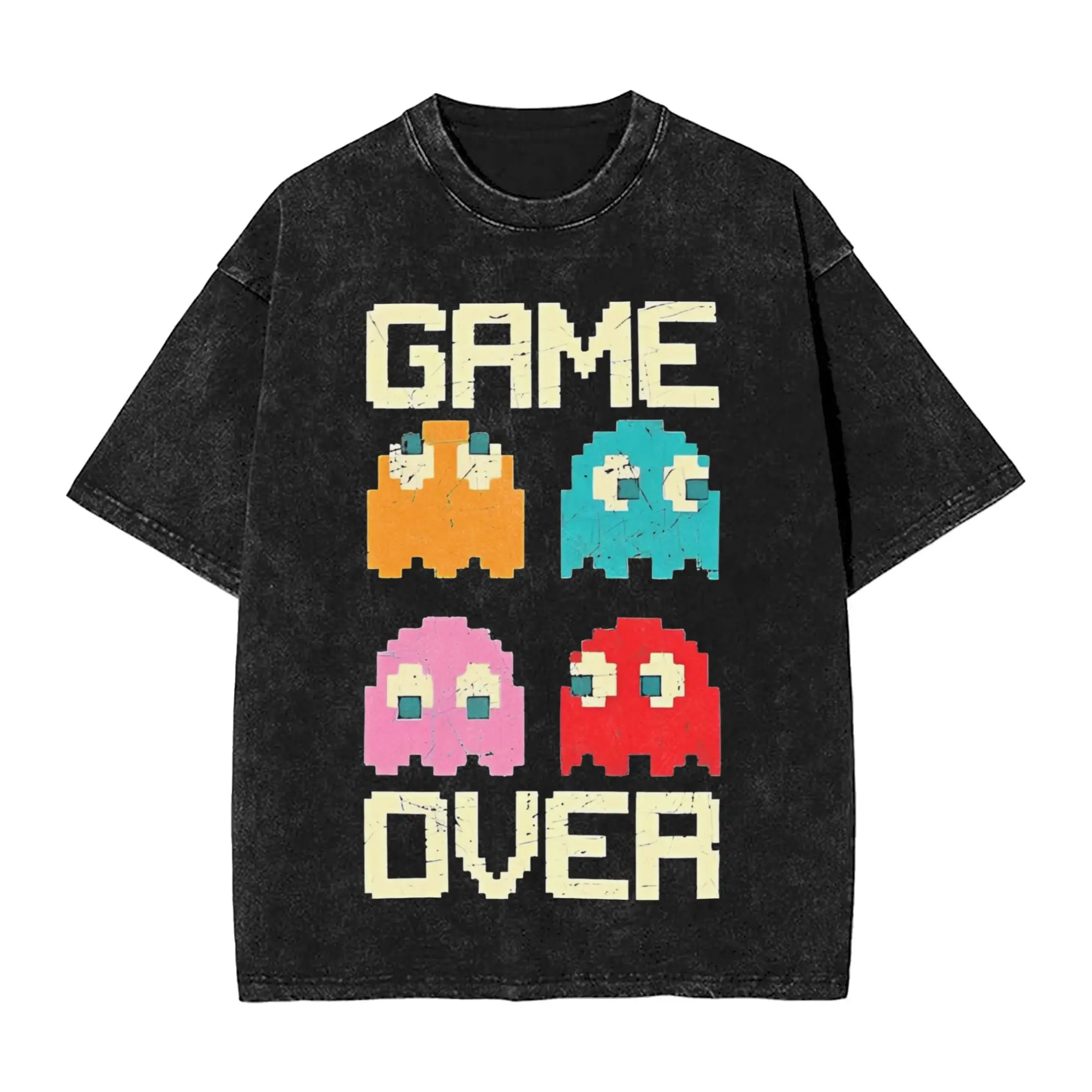 Game Over P-pacs T Shirt Hip Hop Washed Cotton Street T-Shirt Fashion for Men Women Streetwear Printed Tees
Game Over P-pacs T Shirt Hip Hop Washed Cotton Street T-Shirt Fashion for Men Women Streetwear Printed Tees