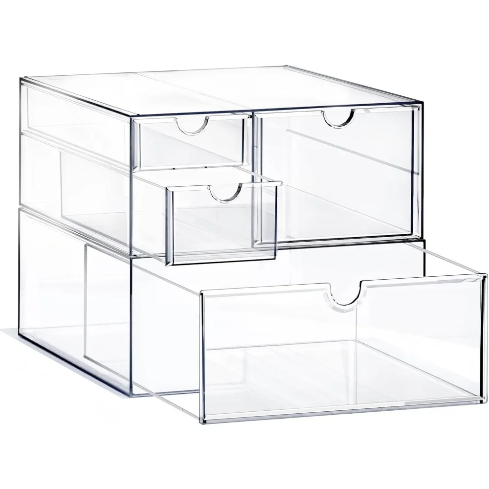 Clear Stackable Acrylic Drawer Set for Makeup Office Desk Vanity Craft Jewelry Storage
Clear Stackable Acrylic Drawer Set for Makeup Office Desk Vanity Craft Jewelry Storage