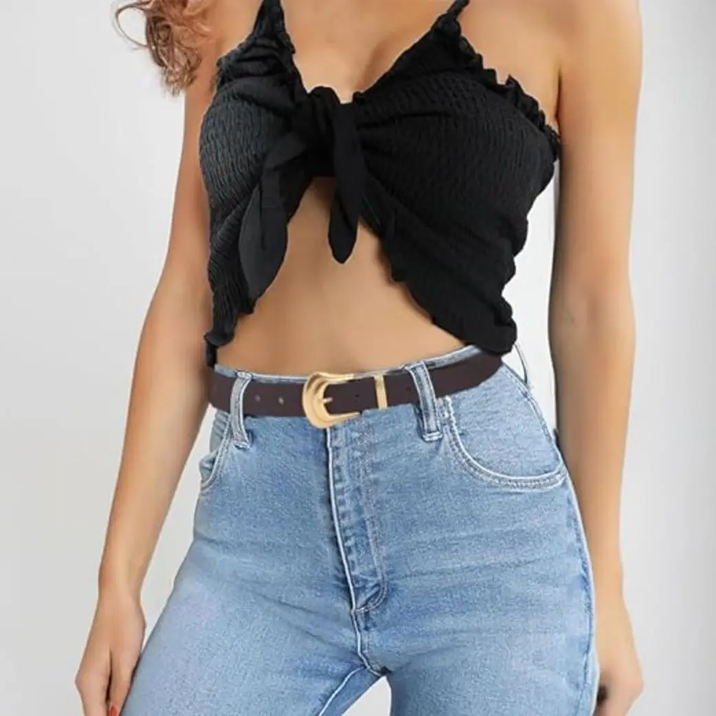 Western Genuine Leather Belts for Women Cowboy/Cowgirl Belt Big Gold Buckle Belt Black Leather Belt Pants Jeans Belts for Women
Western Genuine Leather Belts for Women Cowboy/Cowgirl Belt Big Gold Buckle Belt Black Leather Belt Pants Jeans Belts for Women