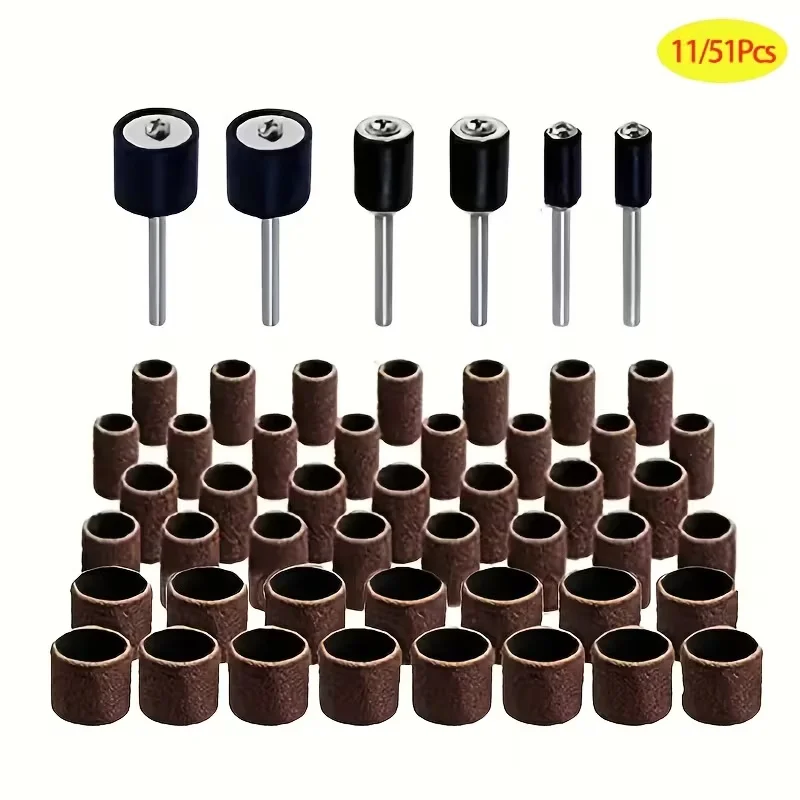 11/51Pcs Sanding Drum Kit Rubber Drum Mandrels Sanding Bands Set for Dremel Rotary Tool Drill Grinding Polishing
11/51Pcs Sanding Drum Kit Rubber Drum Mandrels Sanding Bands Set for Dremel Rotary Tool Drill Grinding Polishing