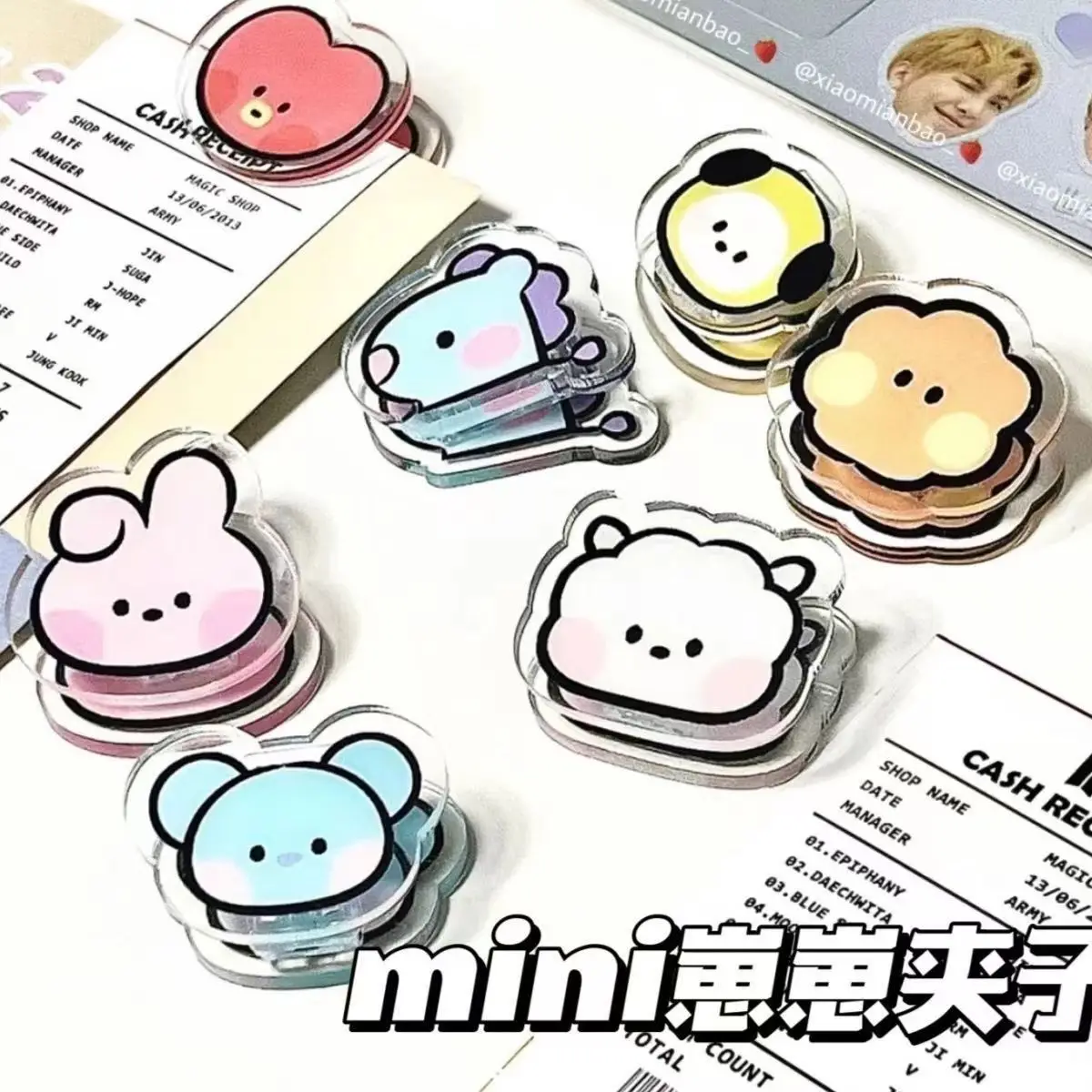 BT21 Kawaii Cartoon Acrylic PP Clips Double Sided Cute Paper Clips for Students Aesthetic Stationery Office Document Organizer
BT21 Kawaii Cartoon Acrylic PP Clips Double Sided Cute Paper Clips for Students Aesthetic Stationery Office Document Organizer