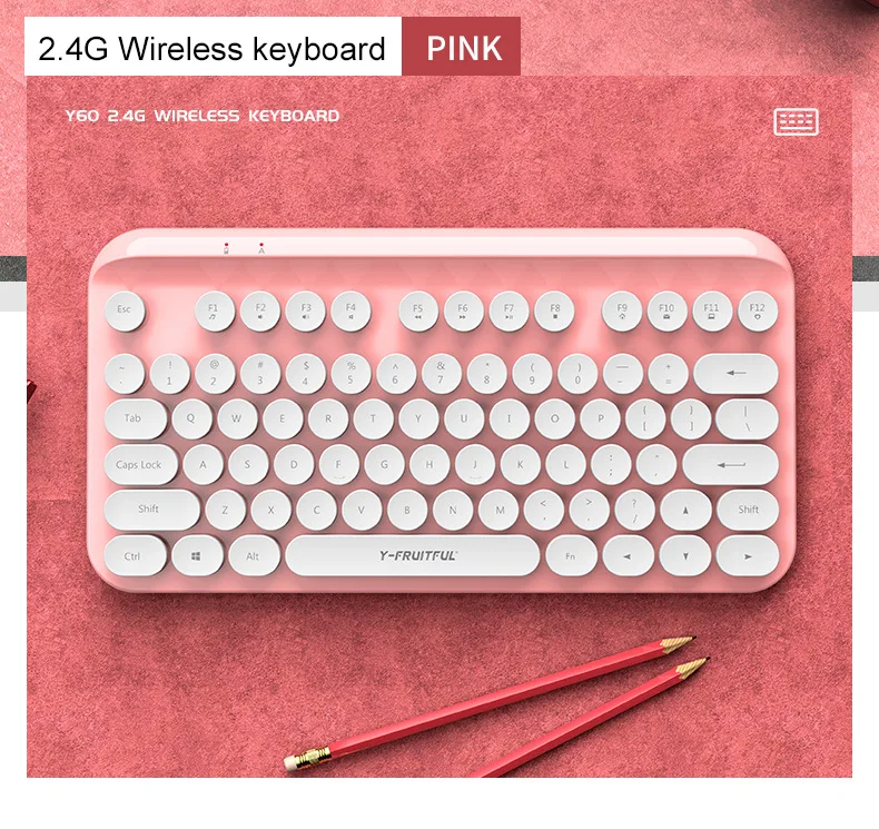 Y60mini Girls' Vintage Punk Keycap 75 Key Keyboard Computer Office Mini Wireless Mini Keyboard
Y60mini Girls' Vintage Punk Keycap 75 Key Keyboard Computer Office Mini Wireless Mini Keyboard