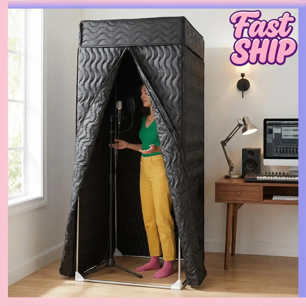 360 ° Звукоизолирующая кабина для записи без эхо-эффектов, простая в установке, с толстыми акустическими панелями для студийного пения и подкастов
360 ° Звукоизолирующая кабина для записи без эхо-эффектов, простая в установке, с толстыми акустическими панелями для студийного пения и подкастов