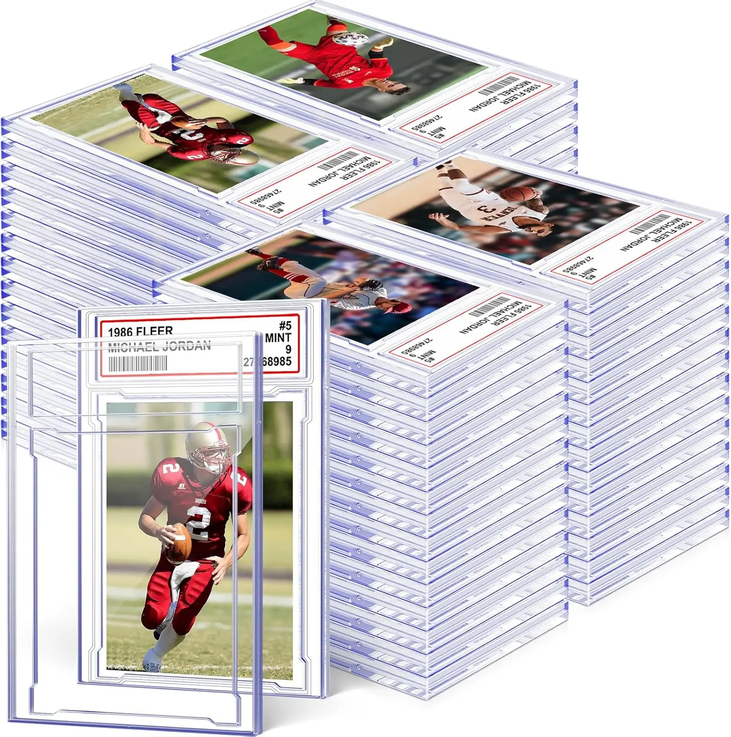 100 PCS Acrylic Graded Card Cases for Trading Cards, Baseball Card Protectors with Label Position Fit MTG TCG Sport Cards
100 PCS Acrylic Graded Card Cases for Trading Cards, Baseball Card Protectors with Label Position Fit MTG TCG Sport Cards