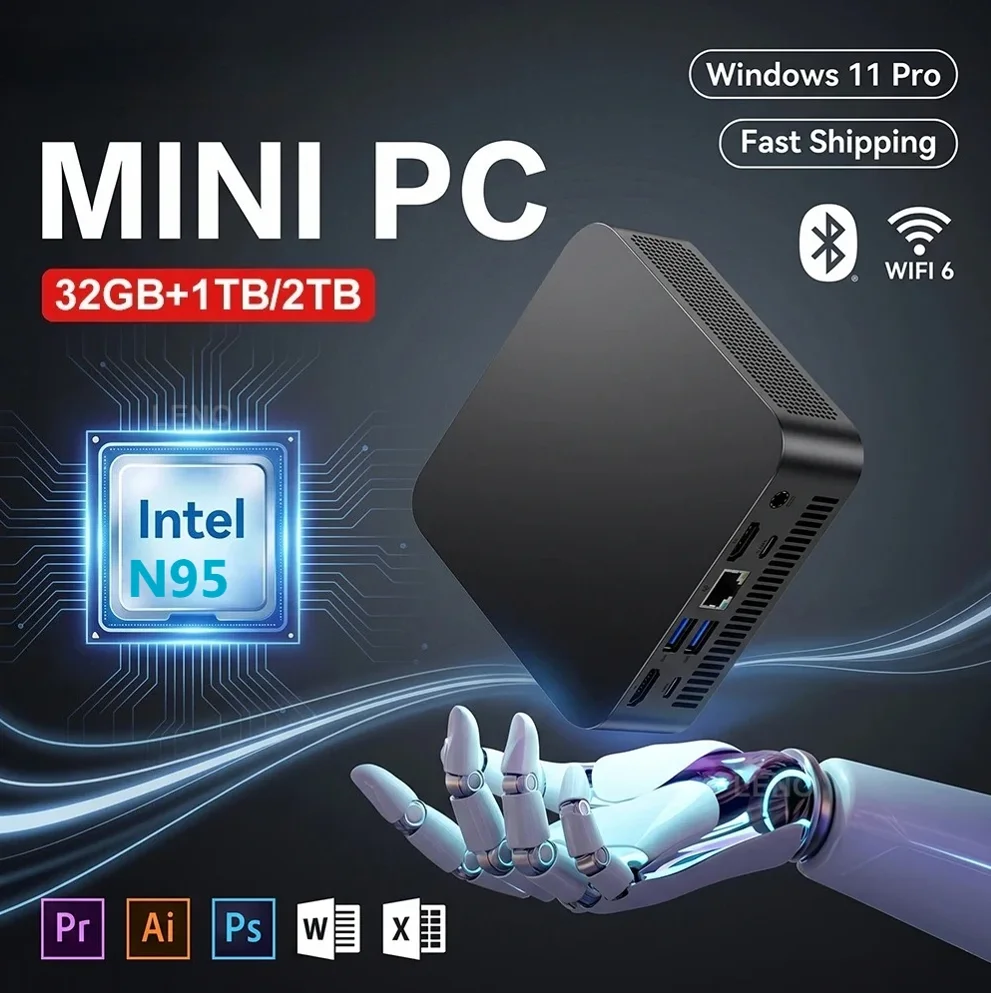 MINI Core N95 PC Windows 11 Pro 16GB RAM 1TB 2TB SSD WIFI 6 BT5.2 4K HD Mini Gaming Office Study Pc
MINI Core N95 PC Windows 11 Pro 16GB RAM 1TB 2TB SSD WIFI 6 BT5.2 4K HD Mini Gaming Office Study Pc