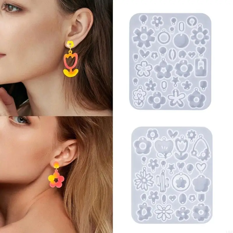U4LE Ear Rings Epoxy Mould Tools/Flower Shaped Earrings Mold Handmade Ear Pendant Silicone Molds for Craft Enthusiasts
U4LE Ear Rings Epoxy Mould Tools/Flower Shaped Earrings Mold Handmade Ear Pendant Silicone Molds for Craft Enthusiasts