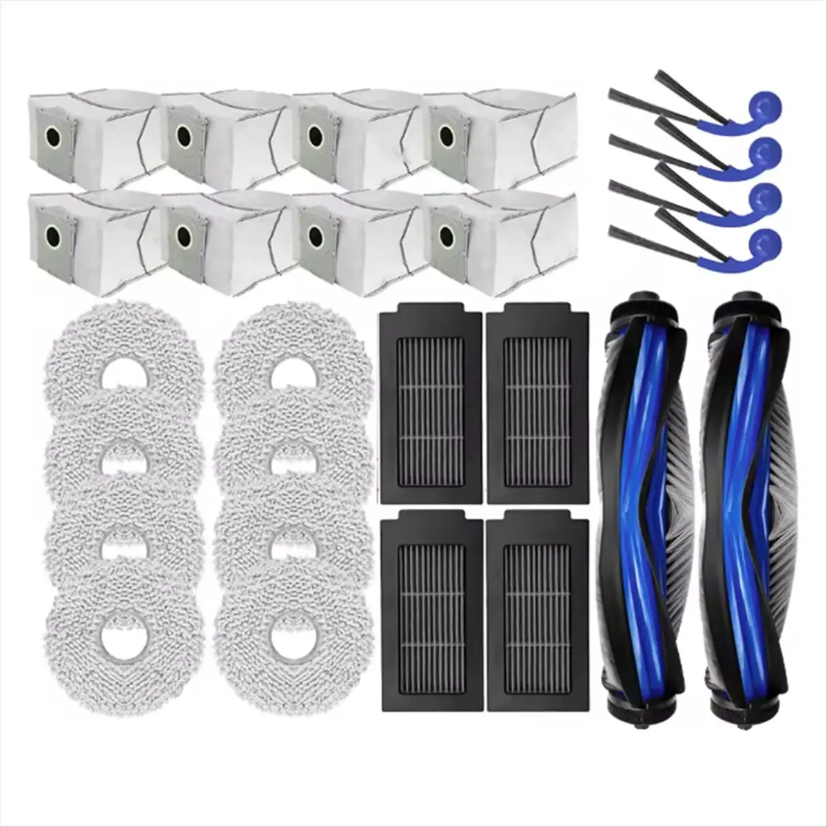 Комплект из 26 запчастей A42F для робота-пылесоса Ecovacs Deebot T30C Omni / T30C Pro Omni: щетки, фильтры, мешки для пыли, салфетки для влажной уборки
Комплект из 26 запчастей A42F для робота-пылесоса Ecovacs Deebot T30C Omni / T30C Pro Omni: щетки, фильтры, мешки для пыли, салфетки для влажной уборки