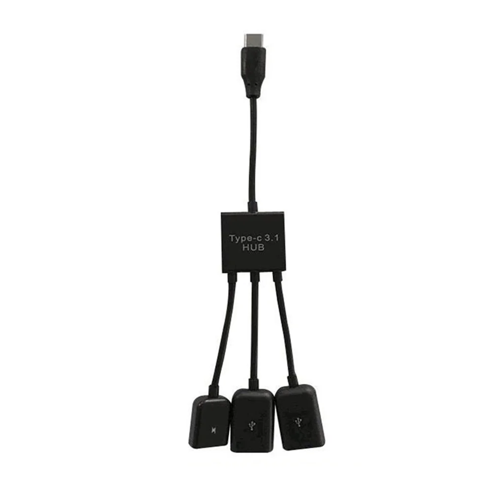 USB Type 3 in 1 Multiple USB Cable USB Type C Connector Mini Portable OTG Host Cable for Phone Tablet (Black)
USB Type 3 in 1 Multiple USB Cable USB Type C Connector Mini Portable OTG Host Cable for Phone Tablet (Black)