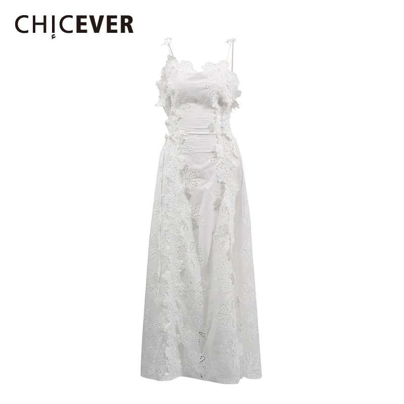 CHICEVER Solid Spliced Appliques Dresses for Women O Neck Sleeveless High Waist Patchwork Side Lace Up Casual Dress Female New
CHICEVER Solid Spliced Appliques Dresses for Women O Neck Sleeveless High Waist Patchwork Side Lace Up Casual Dress Female New