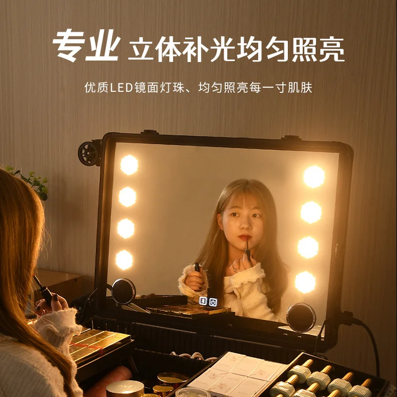 Вау, косметичка, профессиональная рулевая тяга Follow-up со светодиодной подсветкой, скрытый кронштейн, закаленное зеркало, хранилище визажиста
Вау, косметичка, профессиональная рулевая тяга Follow-up со светодиодной подсветкой, скрытый кронштейн, закаленное зеркало, хранилище визажиста