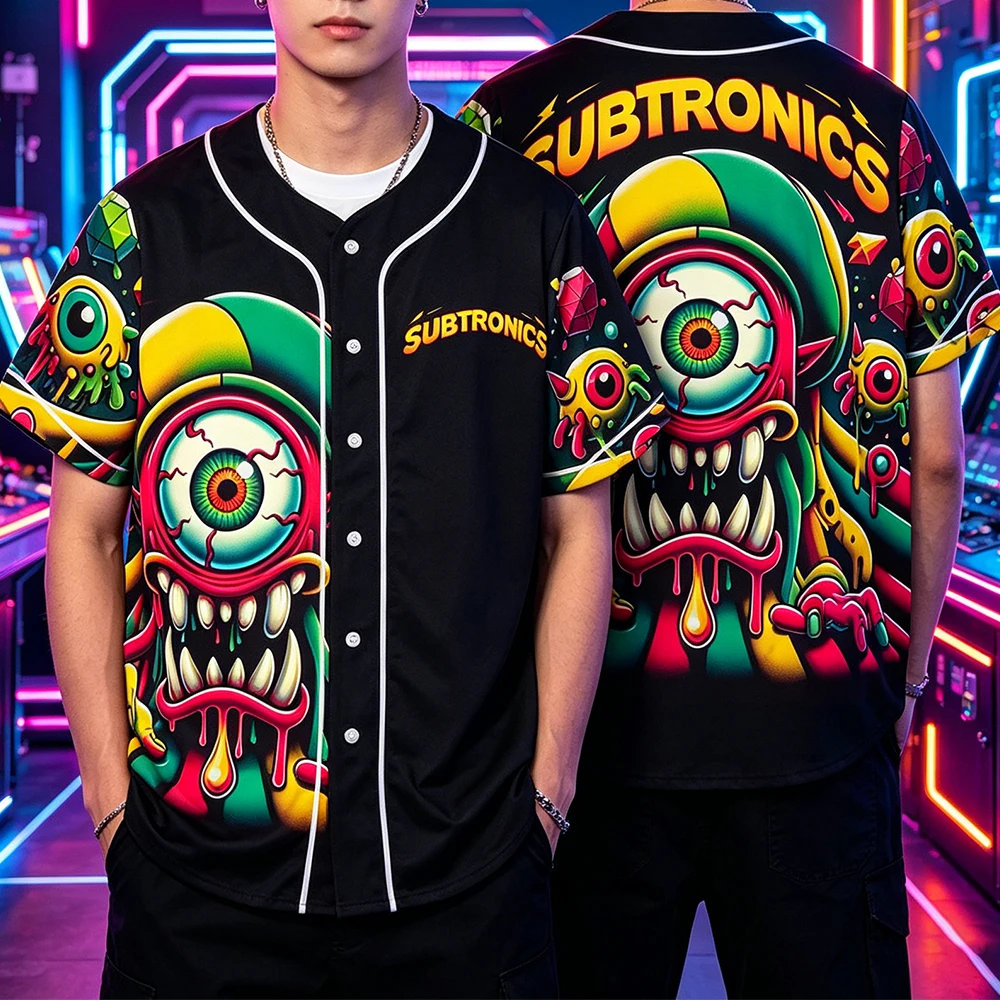 Subtronics Lost Lands Baseball Jersey V-Neck Short Sleeve Button-up Shirts Women Men Streetwear Tops
Subtronics Lost Lands Baseball Jersey V-Neck Short Sleeve Button-up Shirts Women Men Streetwear Tops