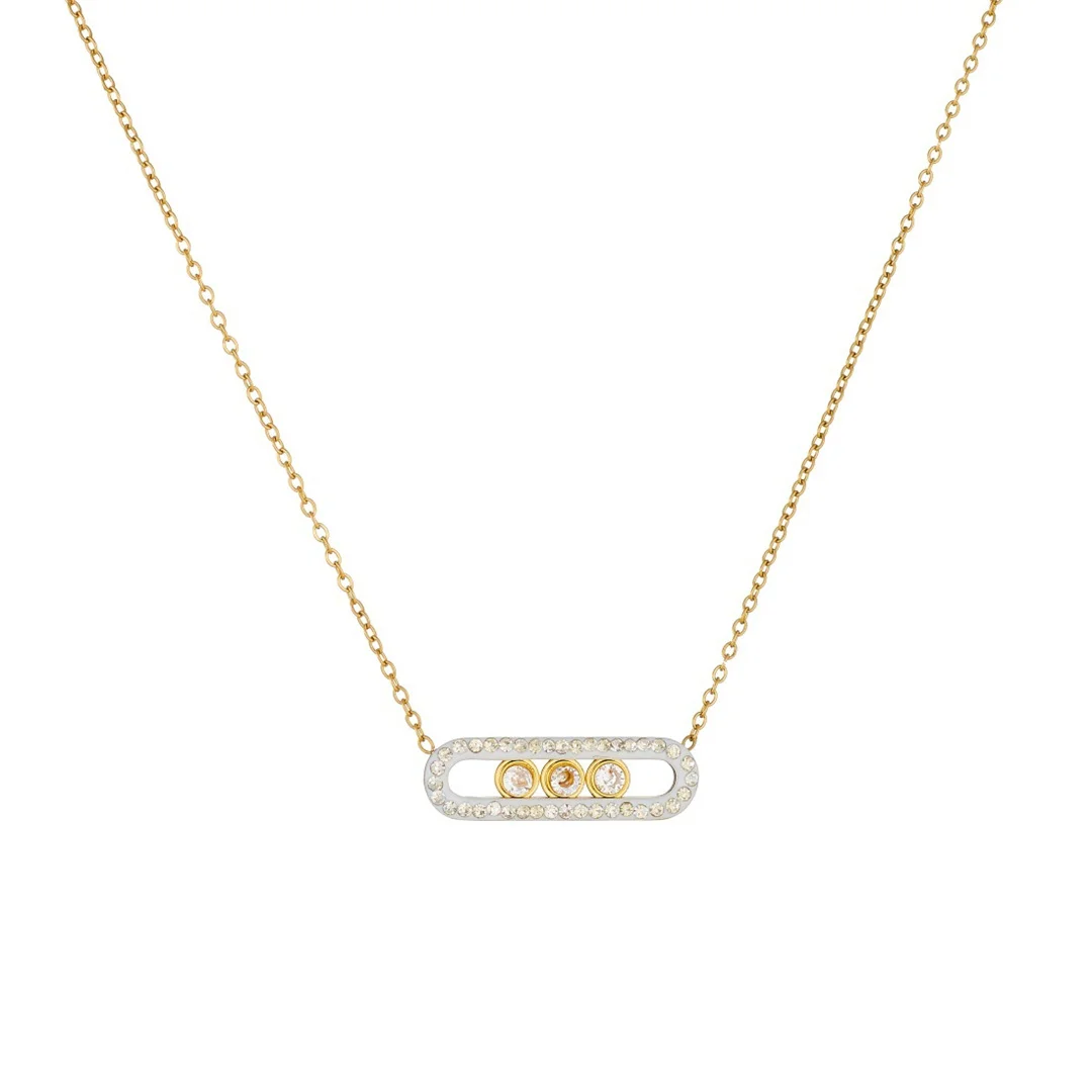 Punk Fashion Iced Out Zirconia Paperclip Charm Pendant Female Gold Color Stainless Steel Chain Link Necklace for Women Jewelry
Punk Fashion Iced Out Zirconia Paperclip Charm Pendant Female Gold Color Stainless Steel Chain Link Necklace for Women Jewelry