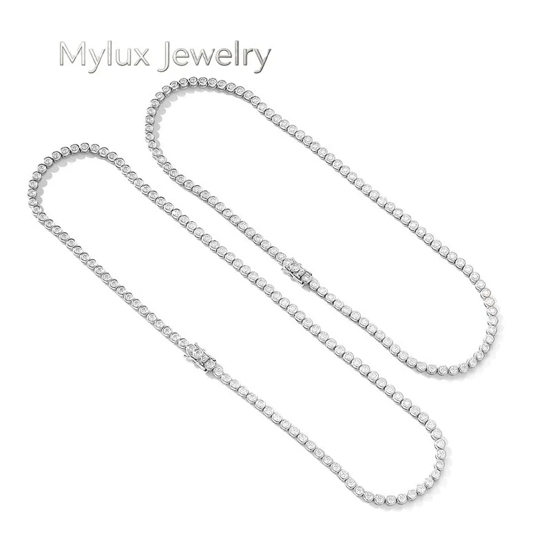 Mylux Jewelry Luxury Solid Platinum PT950 18K gold Women's 3mm Moissanite Diamond Necklace Full Diamond Simple Necklace
Mylux Jewelry Luxury Solid Platinum PT950 18K gold Women's 3mm Moissanite Diamond Necklace Full Diamond Simple Necklace