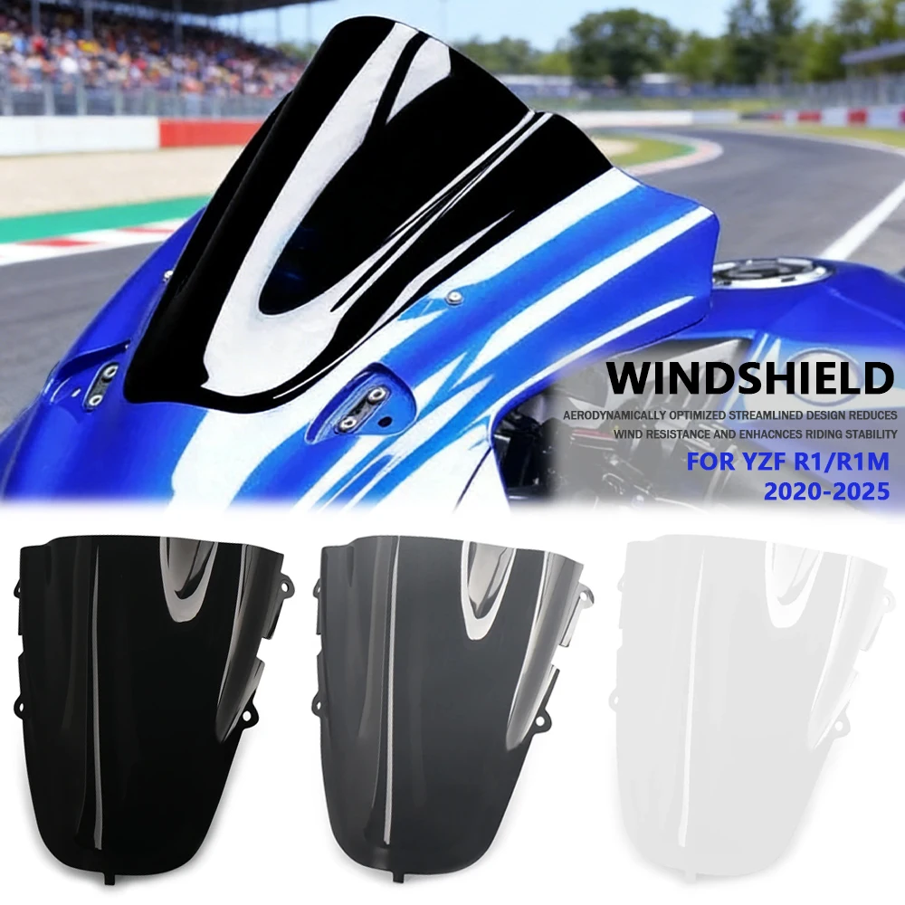 Motorcycle Accessories Double Bubble Windscreen Windshield Shielda Wind Deflector For Yamaha YZF-R1 YZF R1 R1M YZF-R1M 2020-2025
Motorcycle Accessories Double Bubble Windscreen Windshield Shielda Wind Deflector For Yamaha YZF-R1 YZF R1 R1M YZF-R1M 2020-2025
