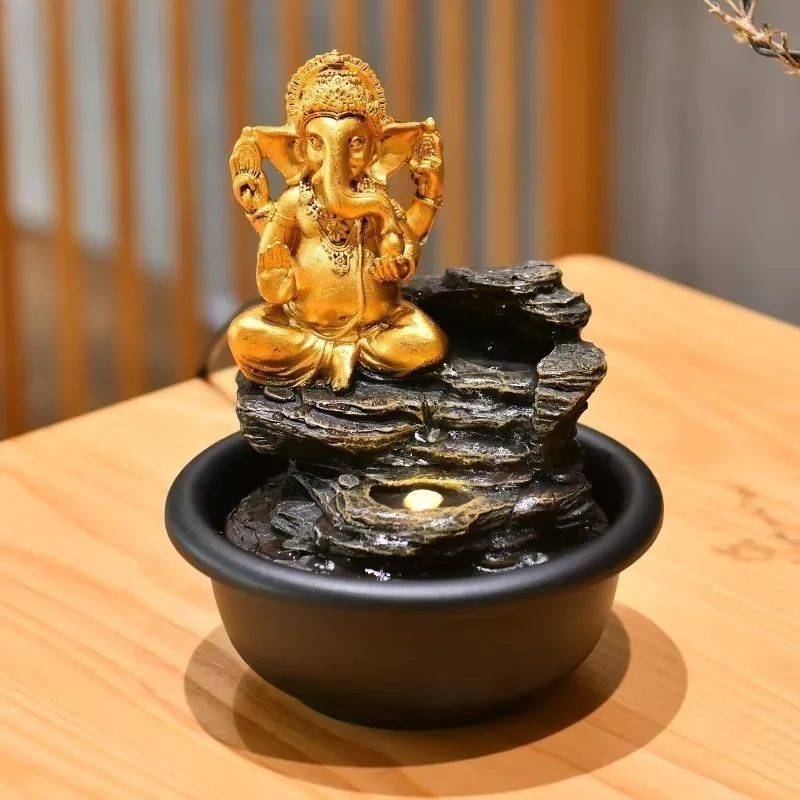 Desktop Elephant Figurine Water Feature Ornament Modern Home Living Room Table Decor Simulated Cave Shape Outer Frame
Desktop Elephant Figurine Water Feature Ornament Modern Home Living Room Table Decor Simulated Cave Shape Outer Frame
