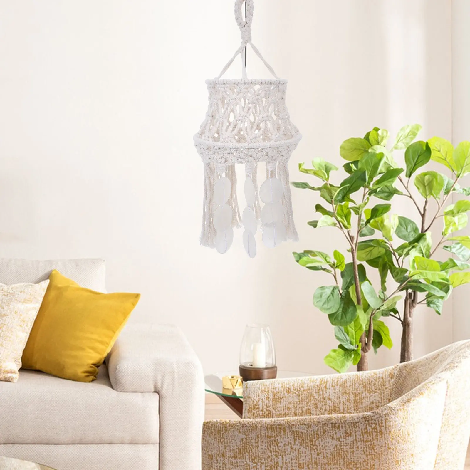 Handwoven Bohemian Lamp Shade Made of Soft Cotton Threads for Table Lamp Bedside Living Room Decor Rustic Tassel Pendant Light
Handwoven Bohemian Lamp Shade Made of Soft Cotton Threads for Table Lamp Bedside Living Room Decor Rustic Tassel Pendant Light