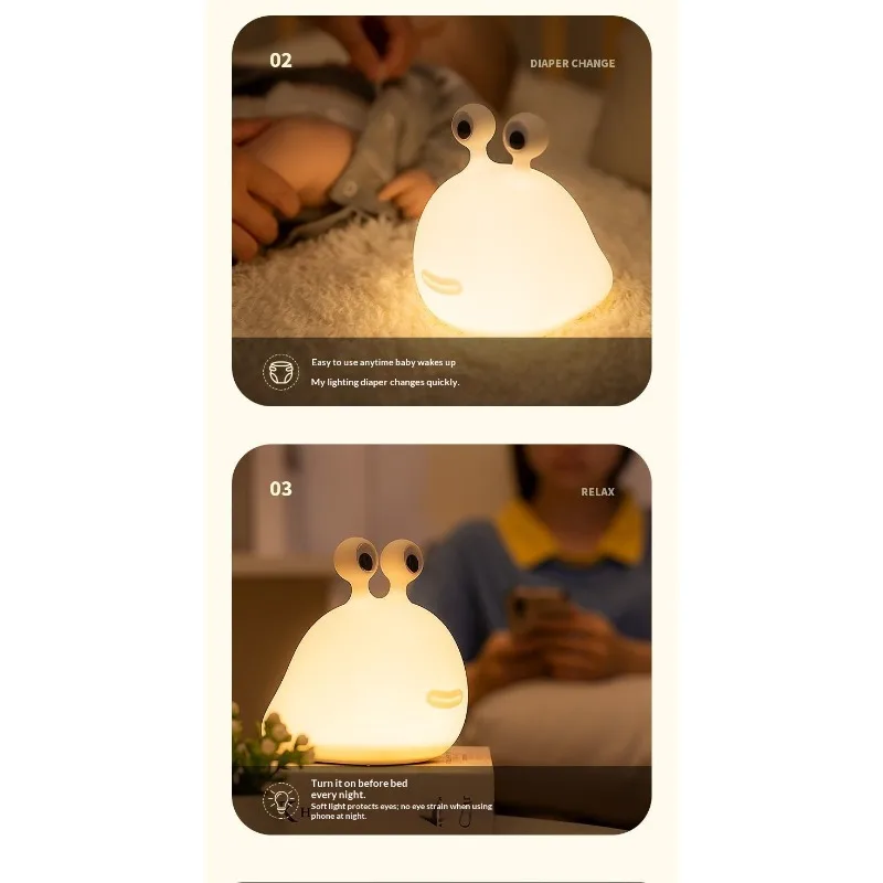 Slug Shape Night Light Bedroom Bedside Sleep Night Light Kids Fun Cute Night Lamp Home Room Decor LED Novelty Lighting Led
Slug Shape Night Light Bedroom Bedside Sleep Night Light Kids Fun Cute Night Lamp Home Room Decor LED Novelty Lighting Led