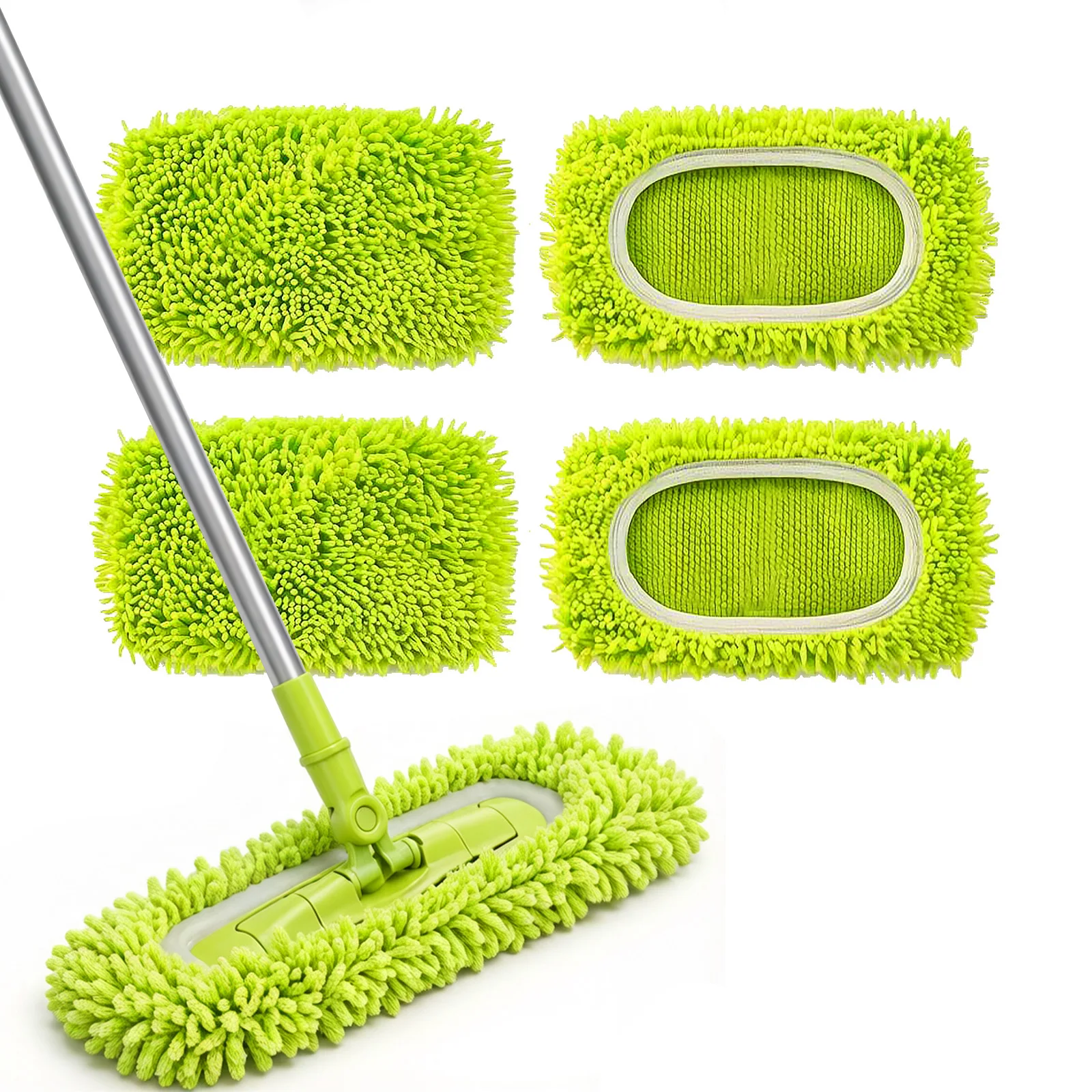 4 Pack Reusable Dry Sweeping Cloths and Microfiber Wet Mop Pads, Replacement Refills for Sweeping and Mopping on Hardwood Floors
4 Pack Reusable Dry Sweeping Cloths and Microfiber Wet Mop Pads, Replacement Refills for Sweeping and Mopping on Hardwood Floors