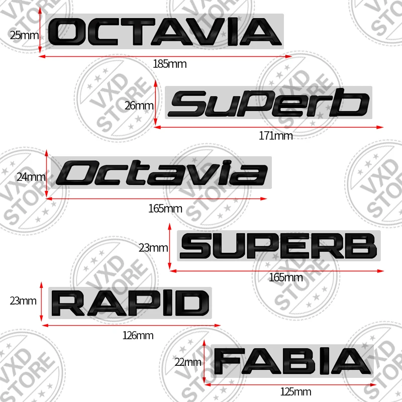 Glossy Matte Black Car 3D Metal Letters Badge Decals Sticker For Skoda Superb Kodiaq Karoq 4X4 Yeti Octavia Rapid Fabia Kamiq
Glossy Matte Black Car 3D Metal Letters Badge Decals Sticker For Skoda Superb Kodiaq Karoq 4X4 Yeti Octavia Rapid Fabia Kamiq