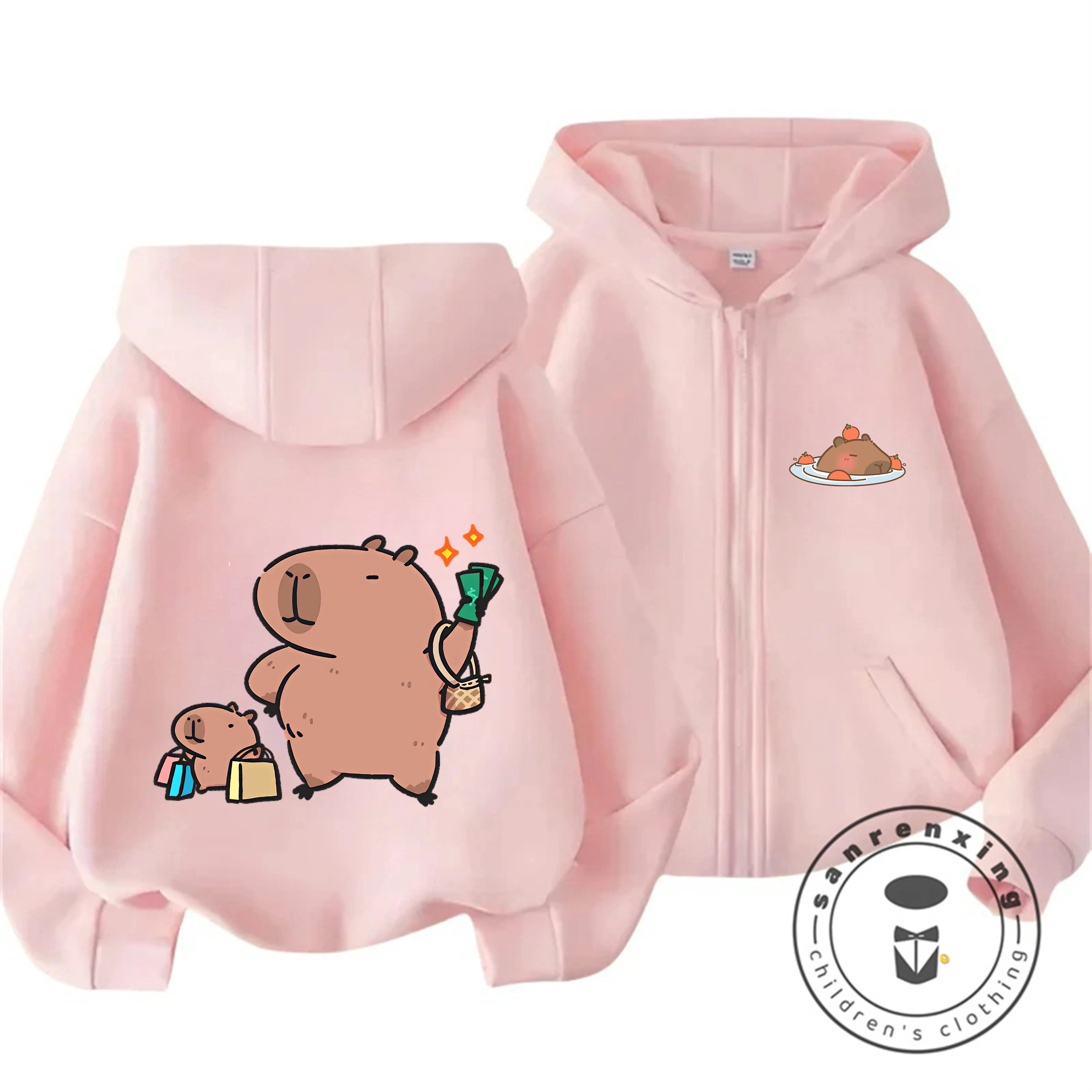 Kids Capybara Trendy Zip Up Hoodie Boys Girls Autumn Winter Cute Kawaii Cartoon New Style Children Hooded Sweatshirt
Kids Capybara Trendy Zip Up Hoodie Boys Girls Autumn Winter Cute Kawaii Cartoon New Style Children Hooded Sweatshirt